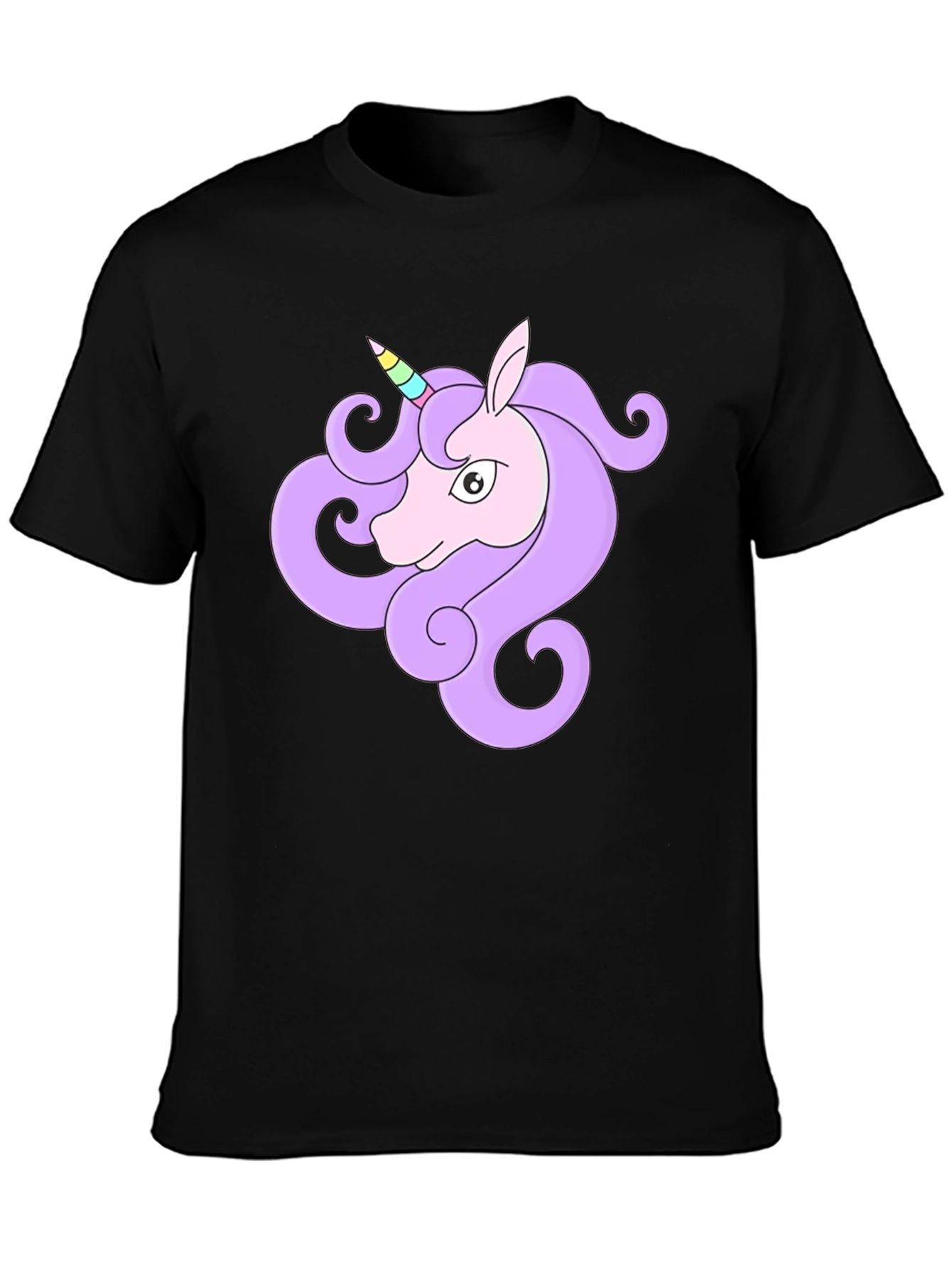 Unicorn Graphic Black T-Shirt