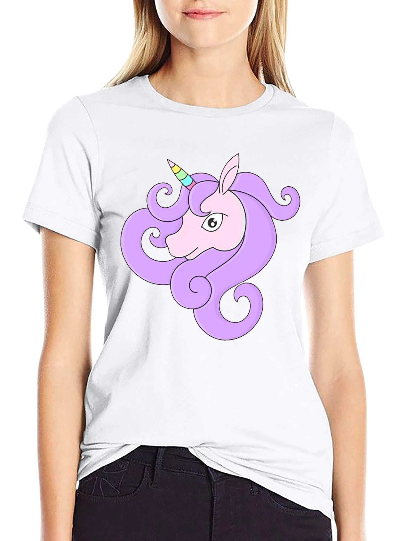 Unicorn Graphic Black T-Shirt