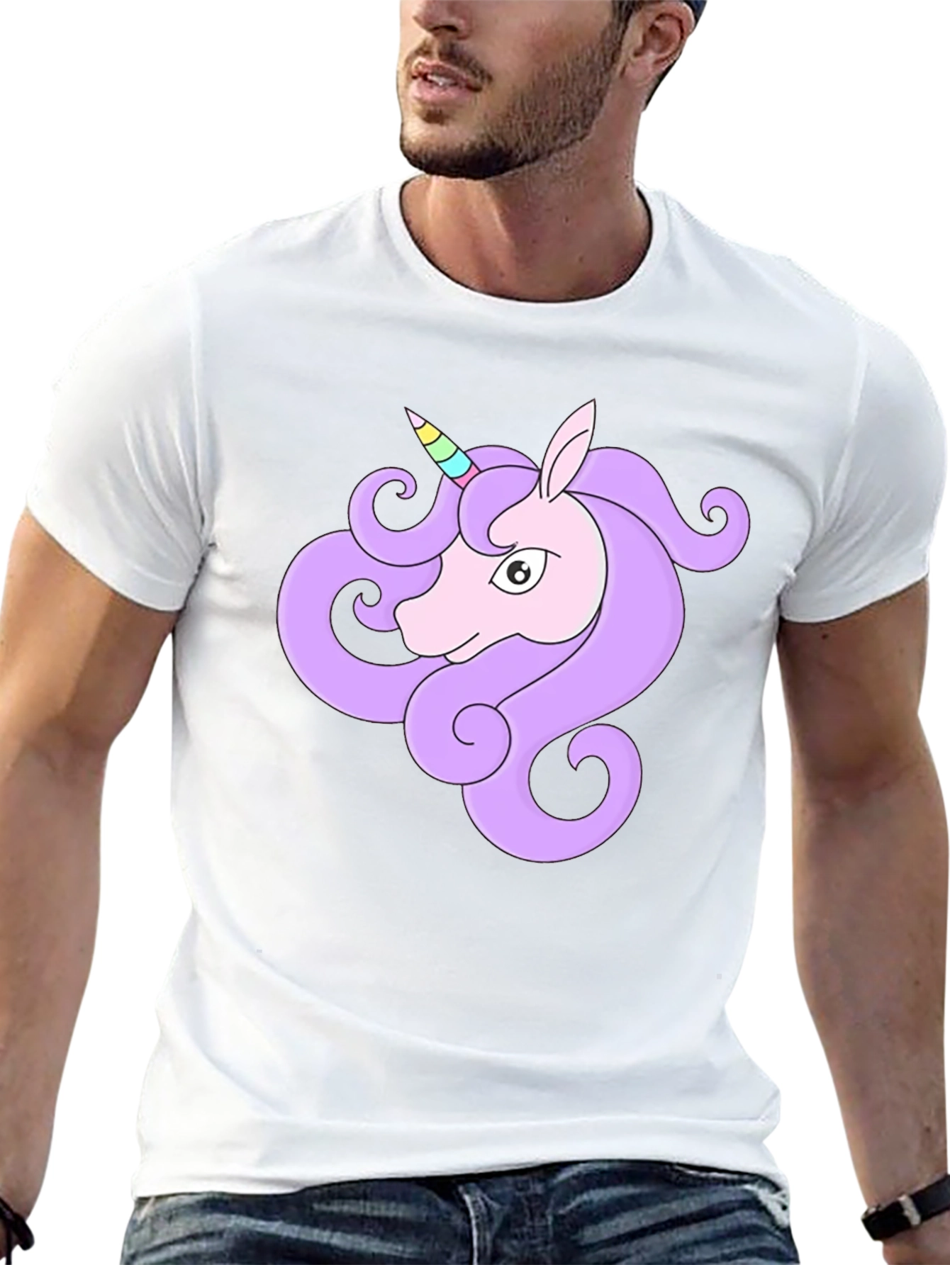 Unicorn Graphic Black T-Shirt