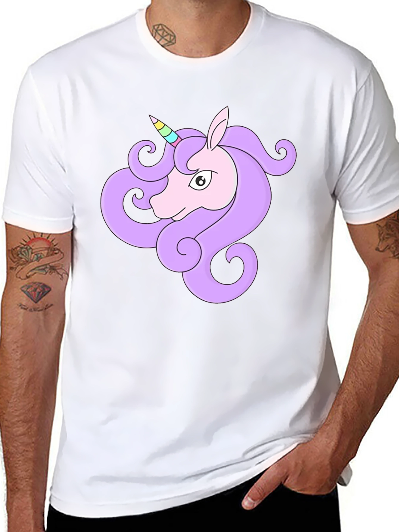 Unicorn Graphic Black T-Shirt