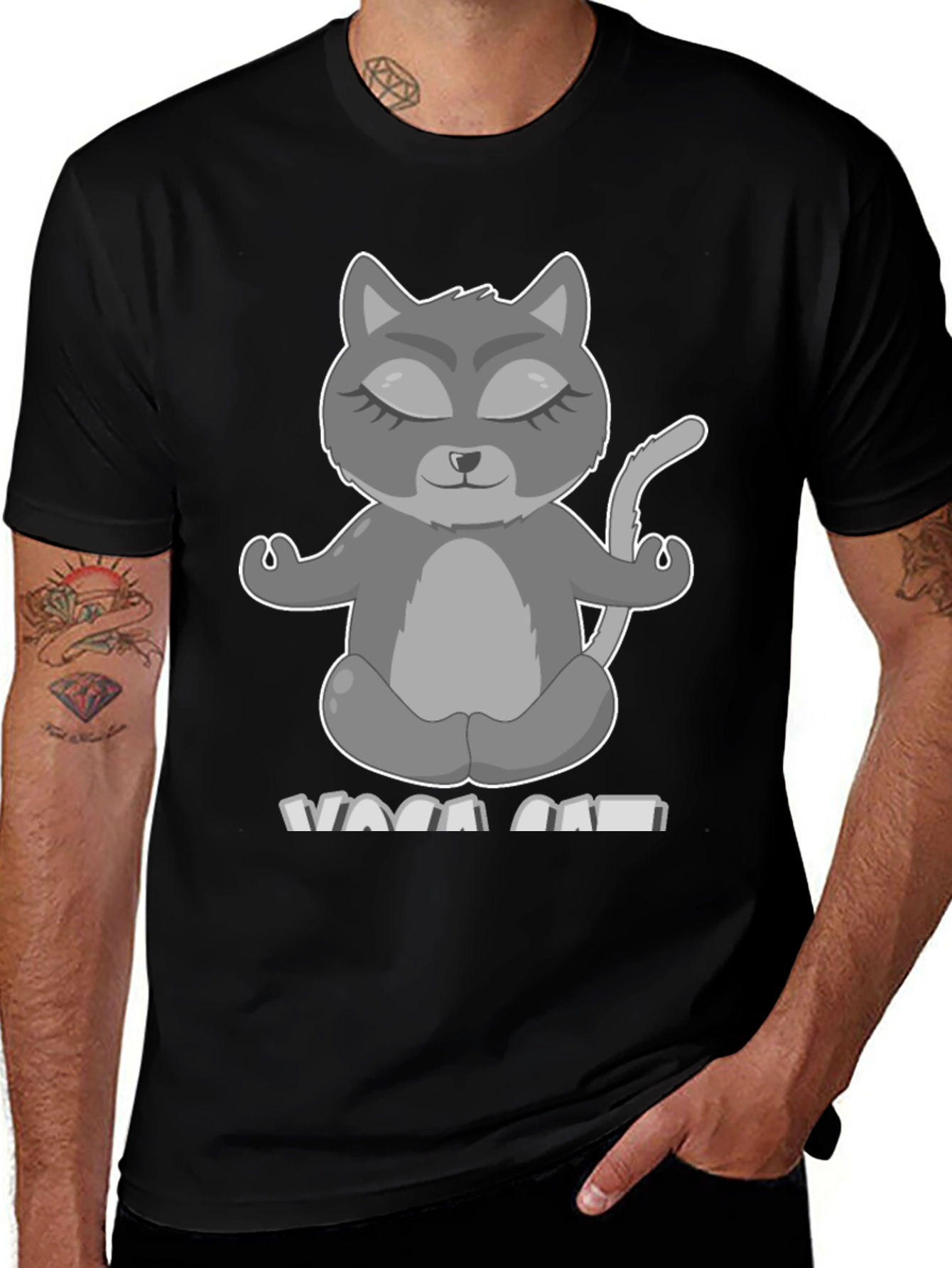 Yoga Cat T-Shirt - Meditating Kitten Tee