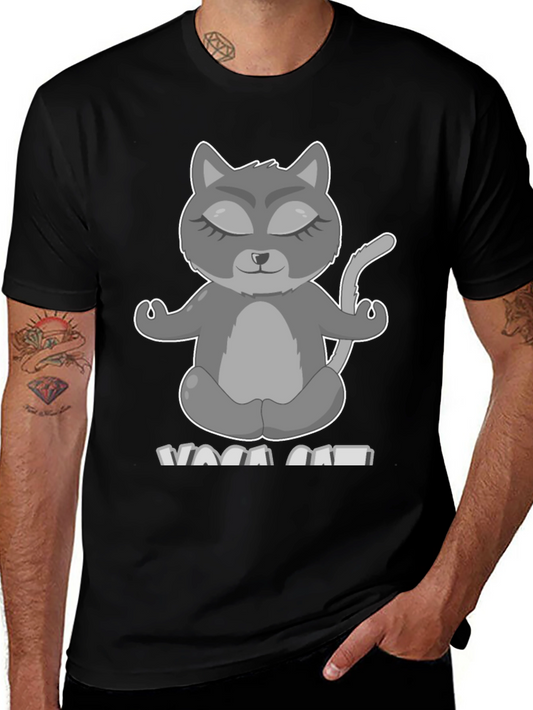 Yoga Cat T-Shirt - Meditating Kitten Tee