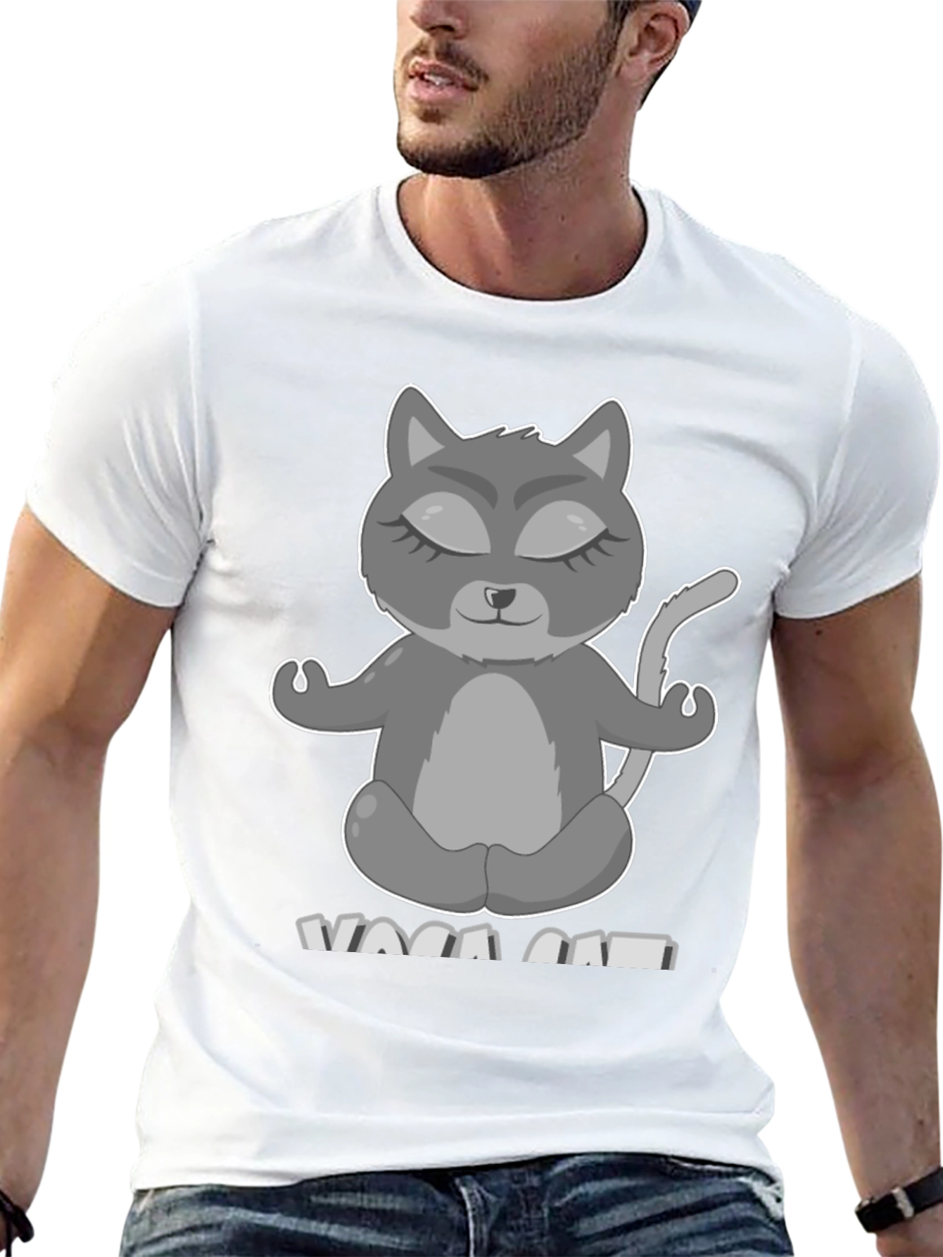 Yoga Cat T-Shirt - Meditating Kitten Tee