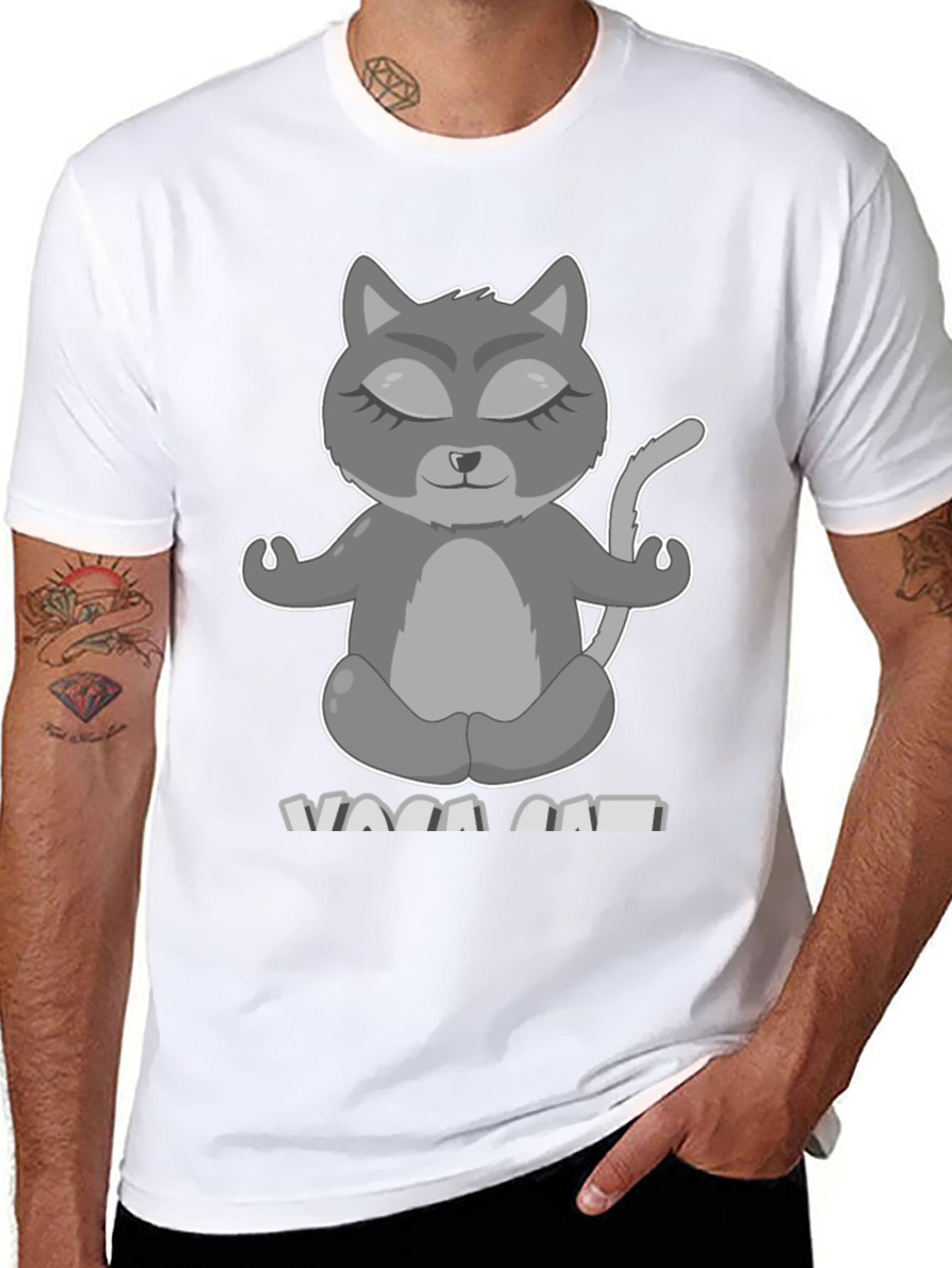 Yoga Cat T-Shirt - Meditating Kitten Tee