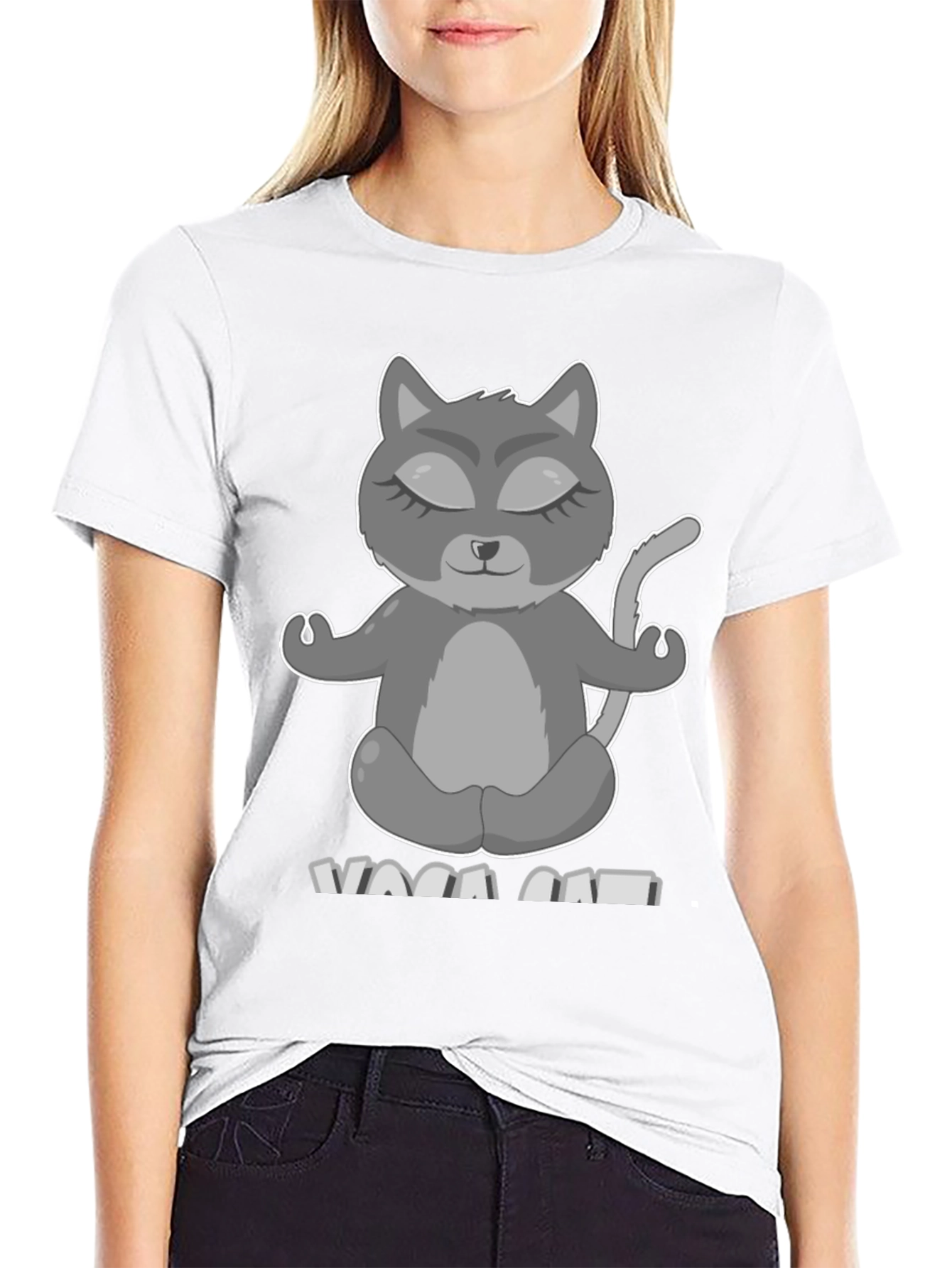 Yoga Cat T-Shirt - Meditating Kitten Tee