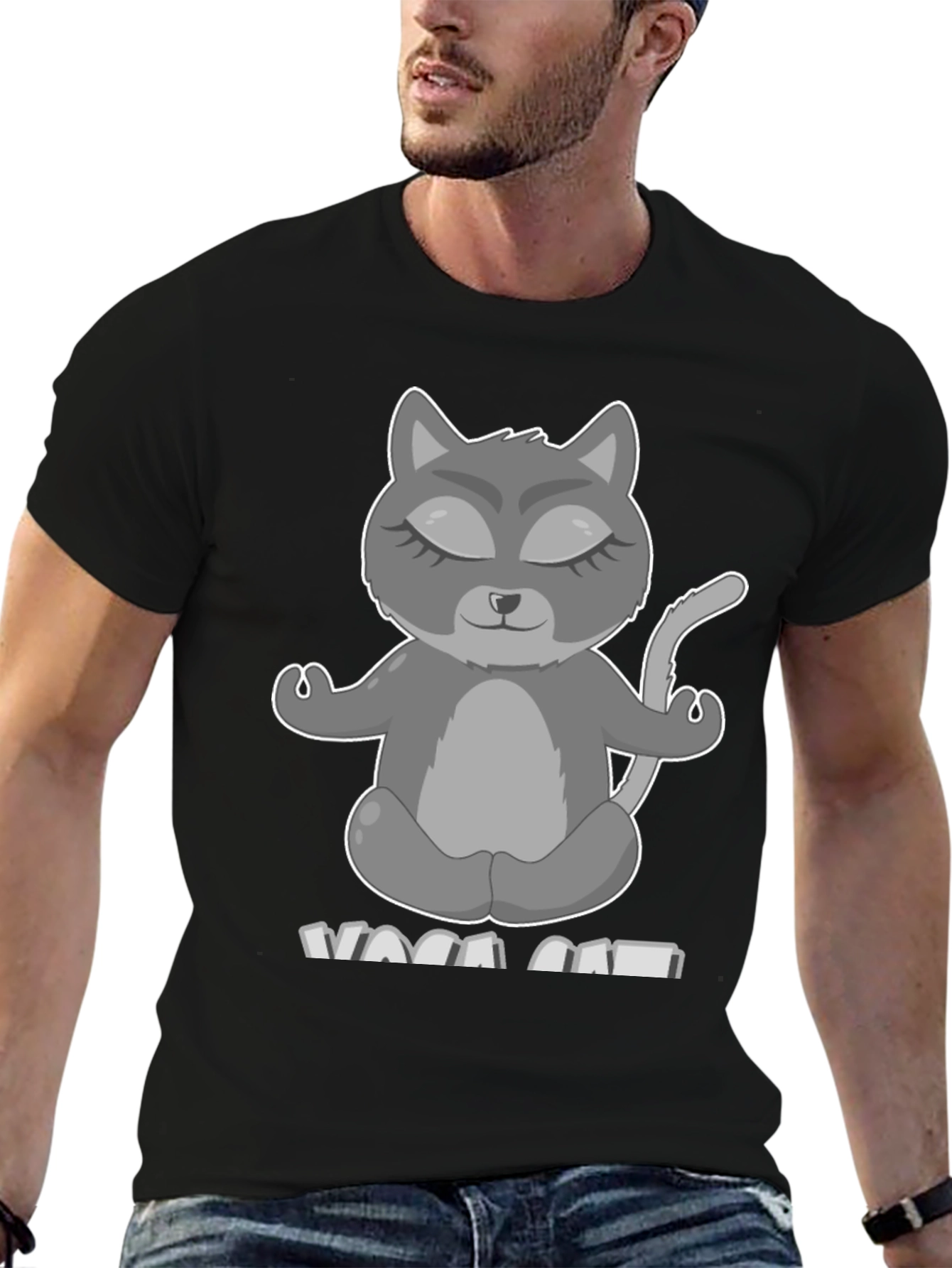 Yoga Cat T-Shirt - Meditating Kitten Tee