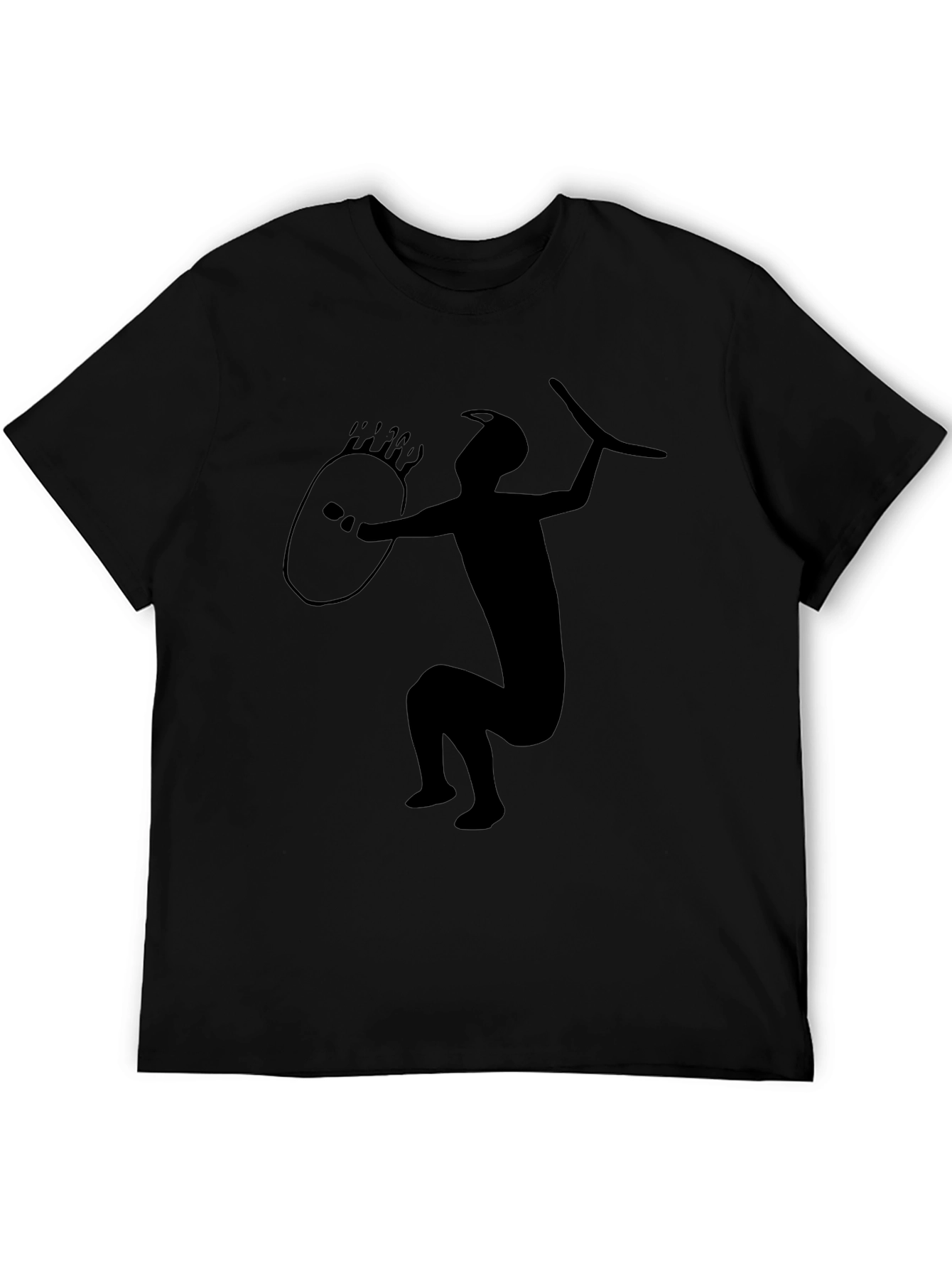 Tribal Warrior Graphic Tee - Mens Black T-Shirt