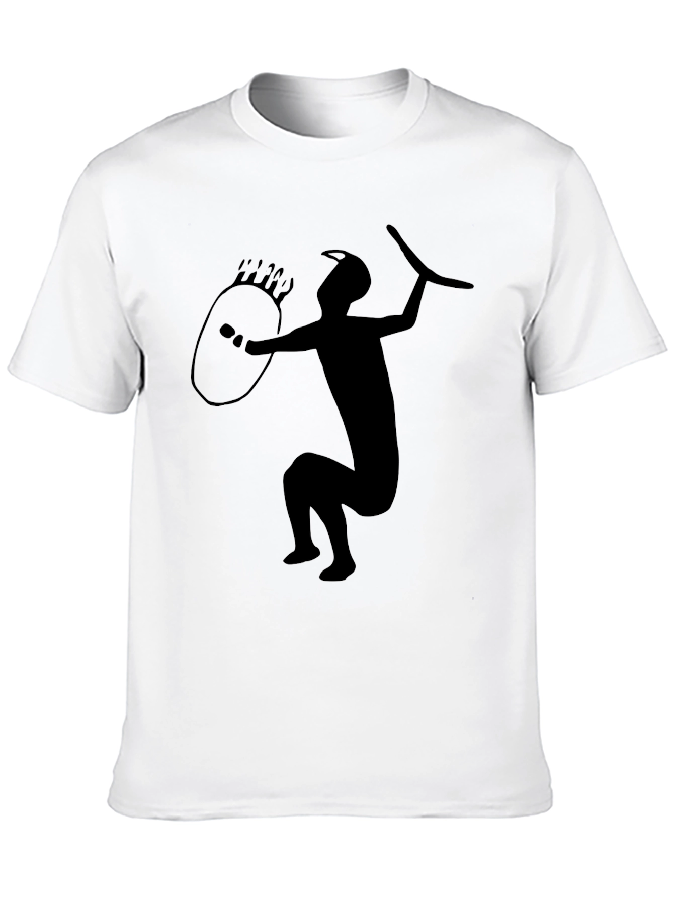 Tribal Warrior Graphic Tee - Mens Black T-Shirt