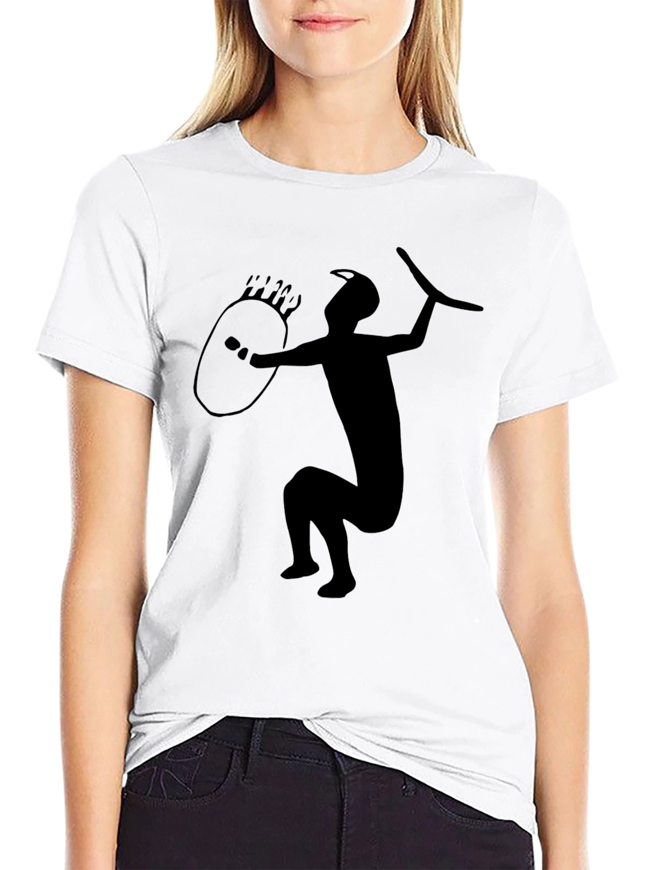 Tribal Warrior Graphic Tee - Mens Black T-Shirt