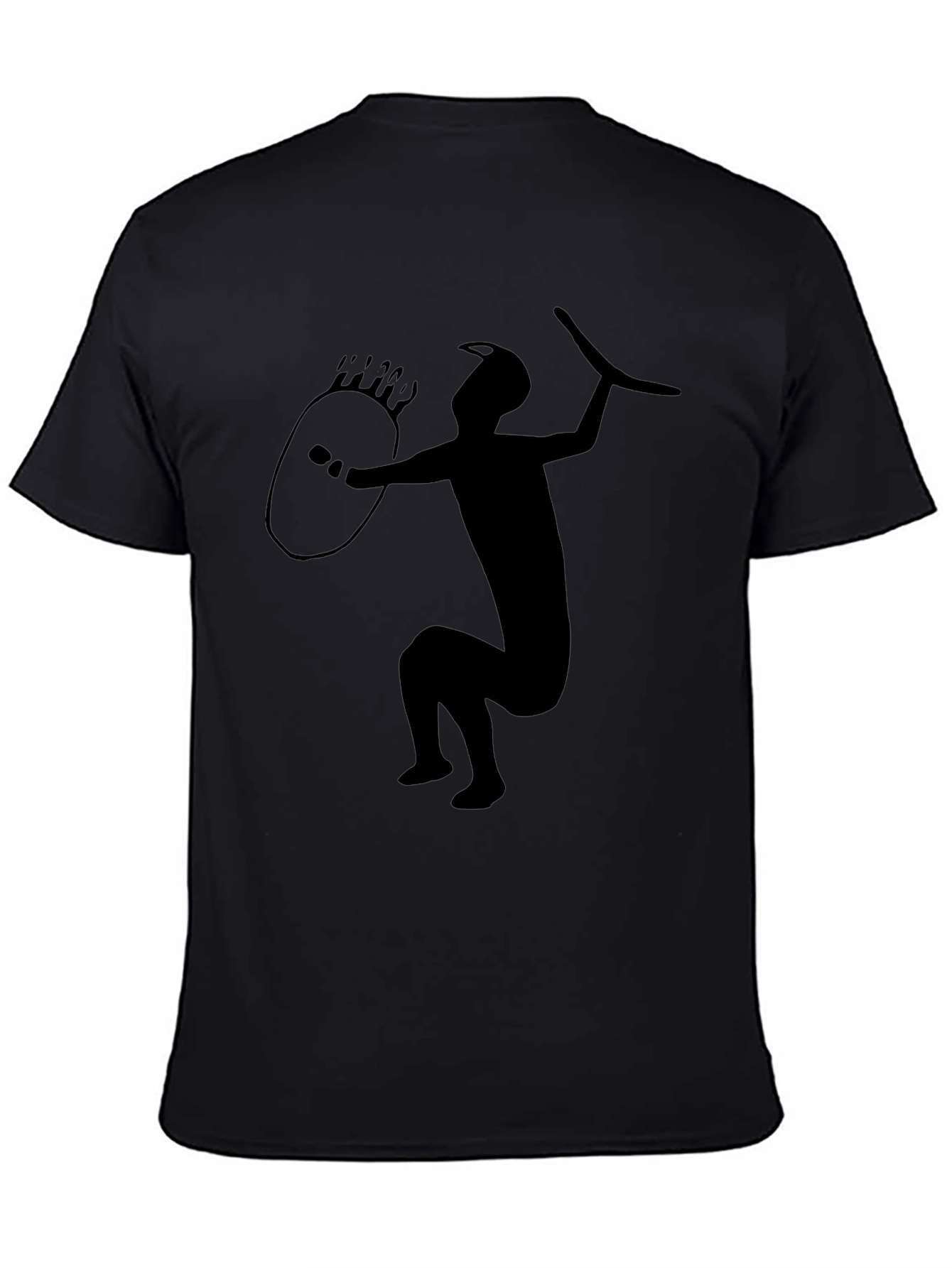 Tribal Warrior Graphic Tee - Mens Black T-Shirt
