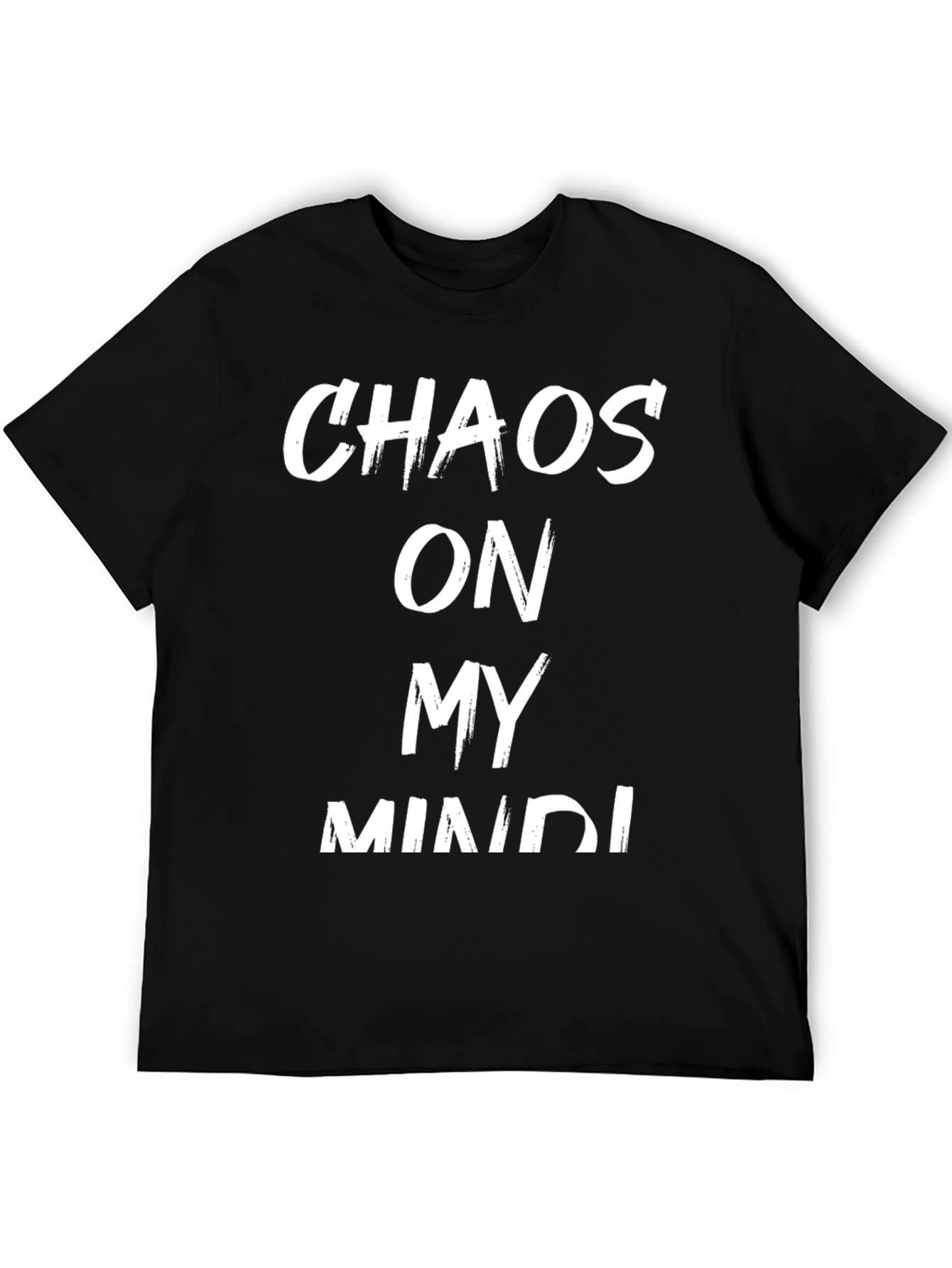 Chaos On My Mind Black Graphic Tee
