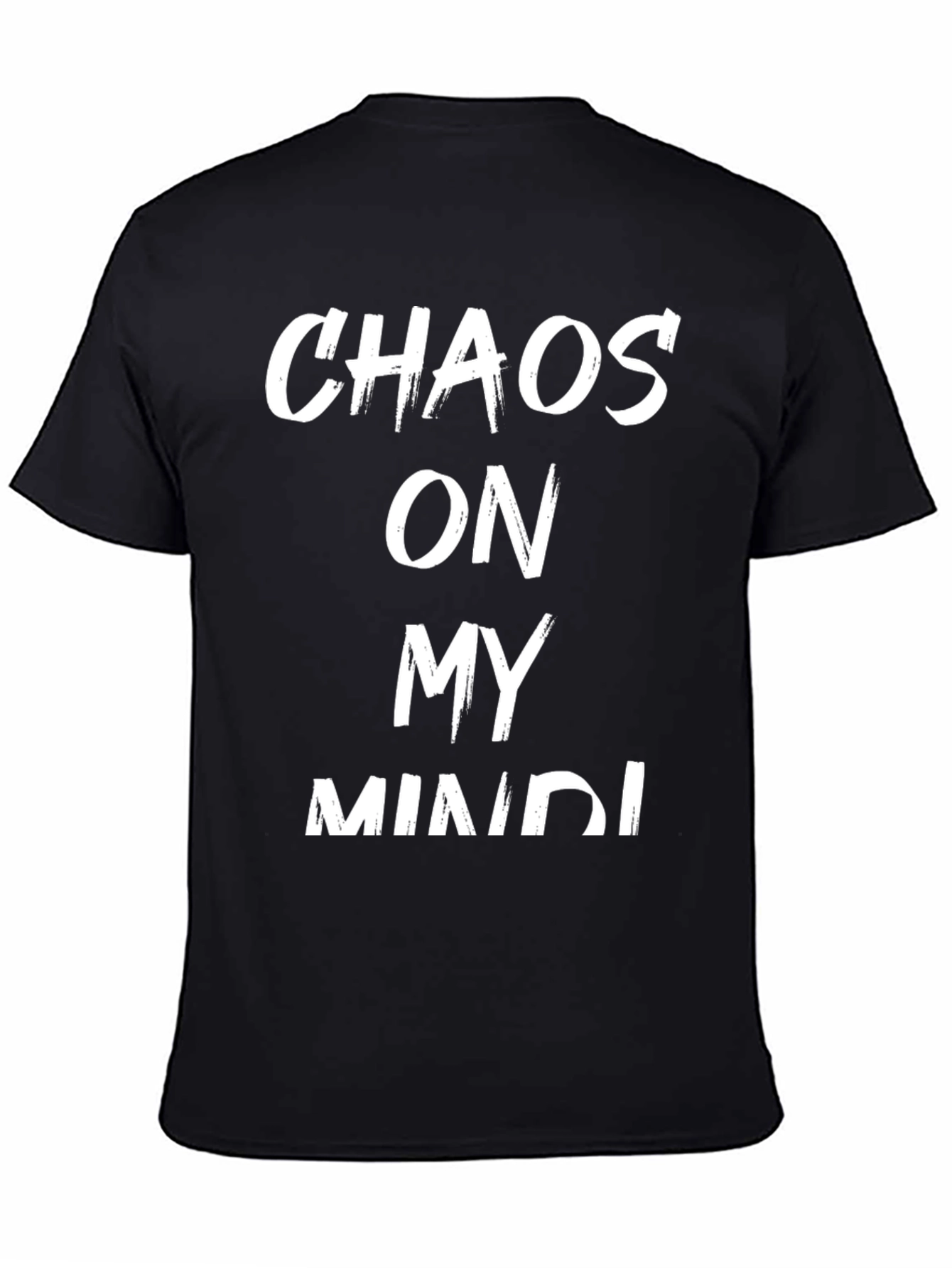 Chaos On My Mind Black Graphic Tee