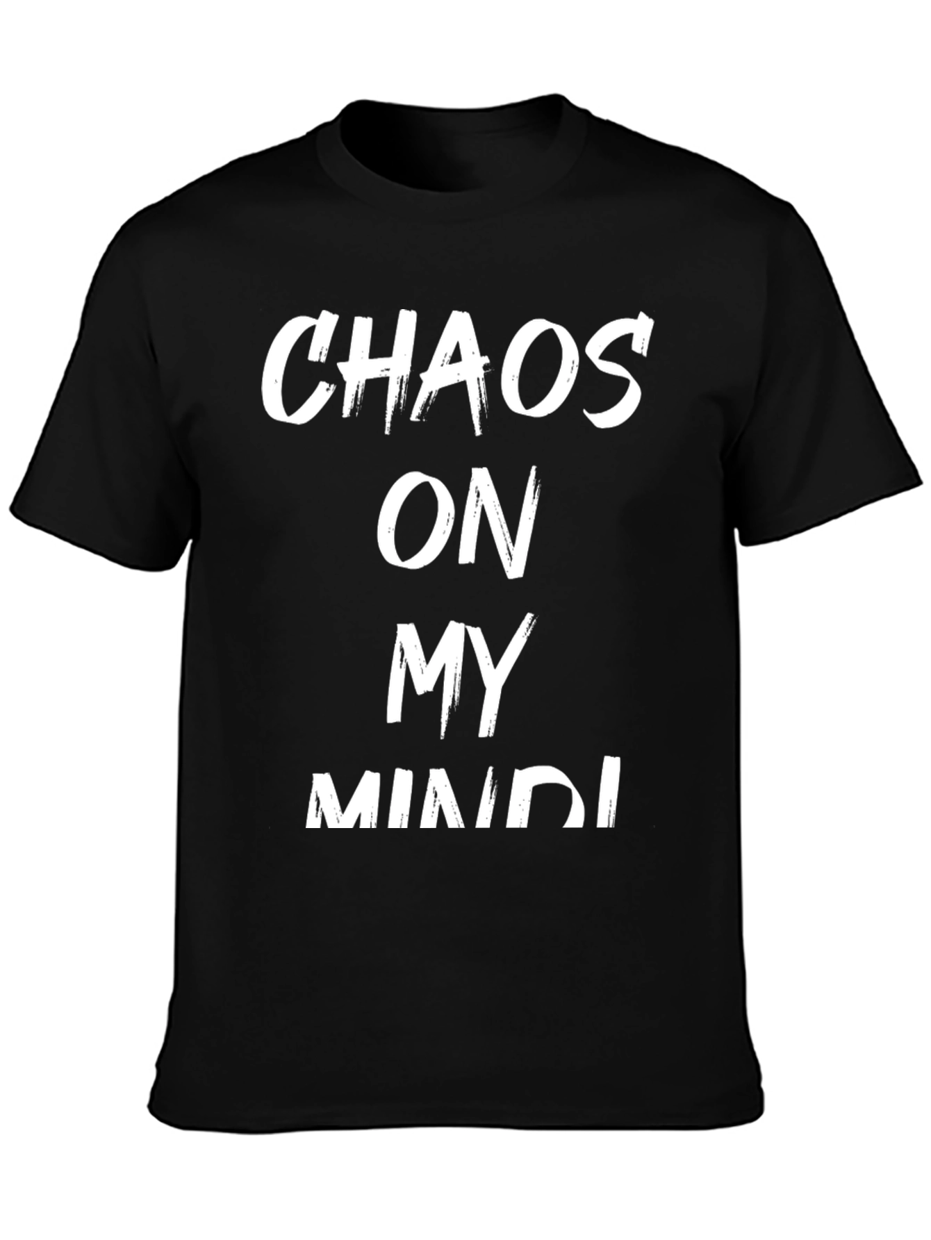 Chaos On My Mind Black Graphic Tee