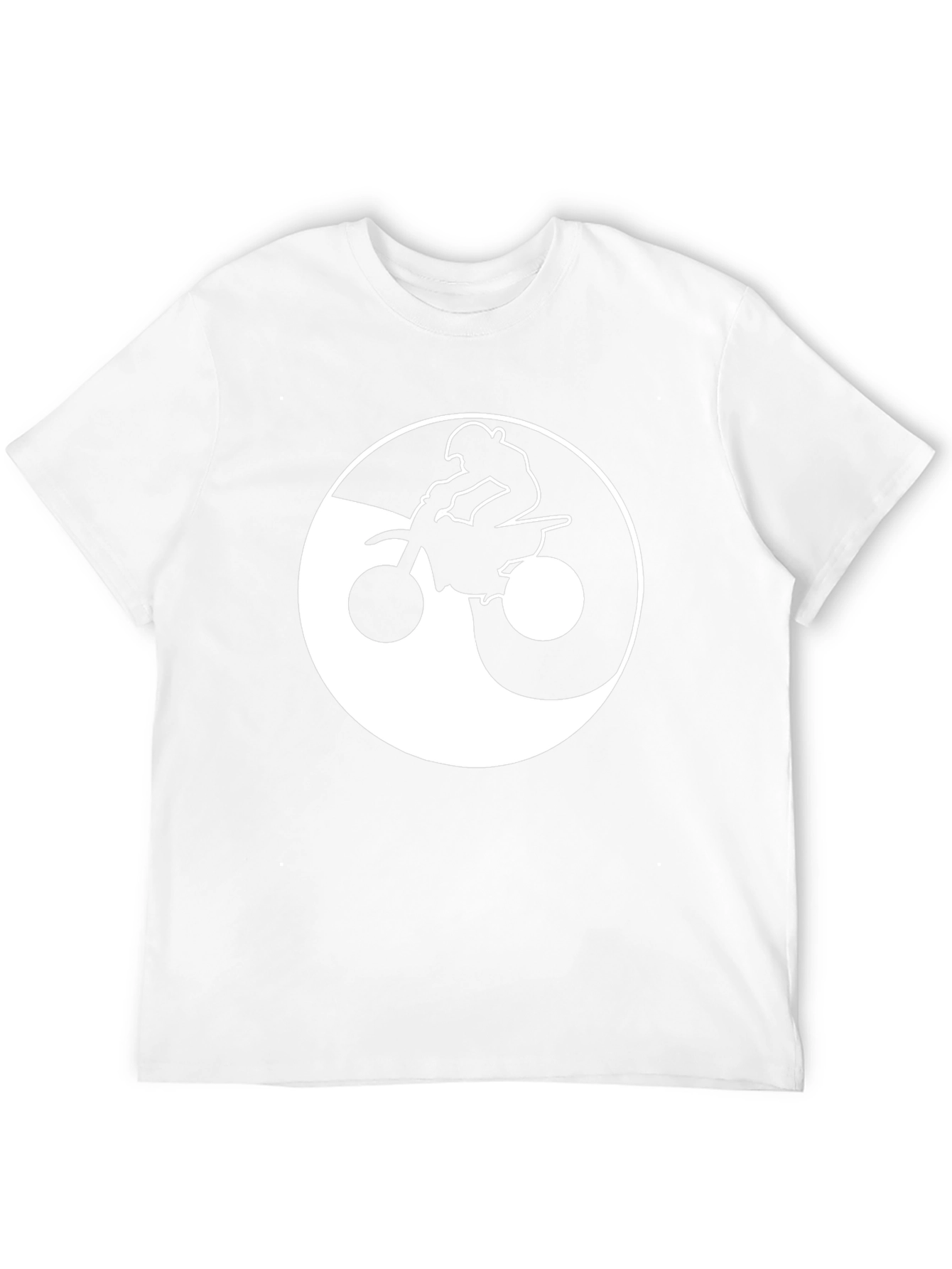 Yin Yang Dirt Bike Rider Graphic T-Shirt