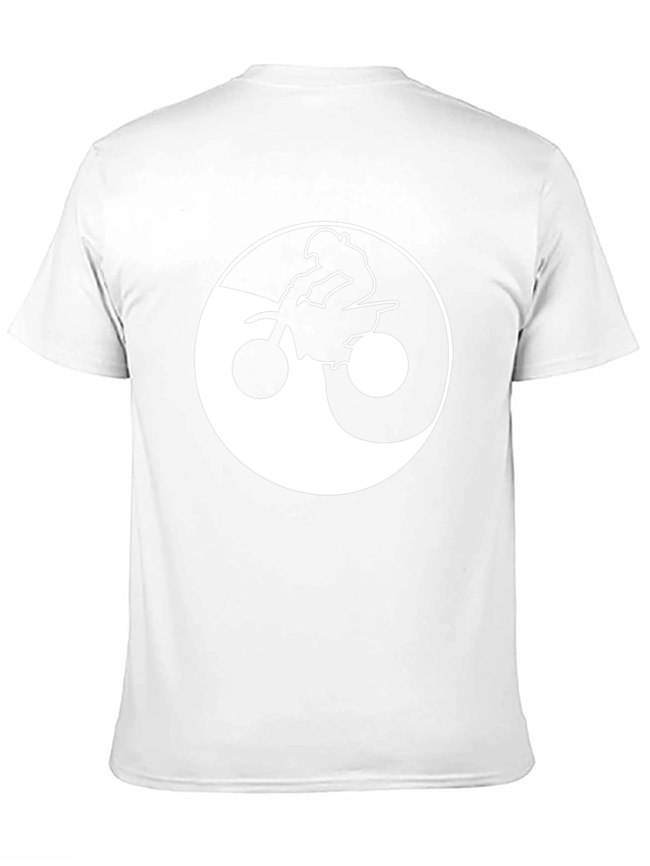 Yin Yang Dirt Bike Rider Graphic T-Shirt