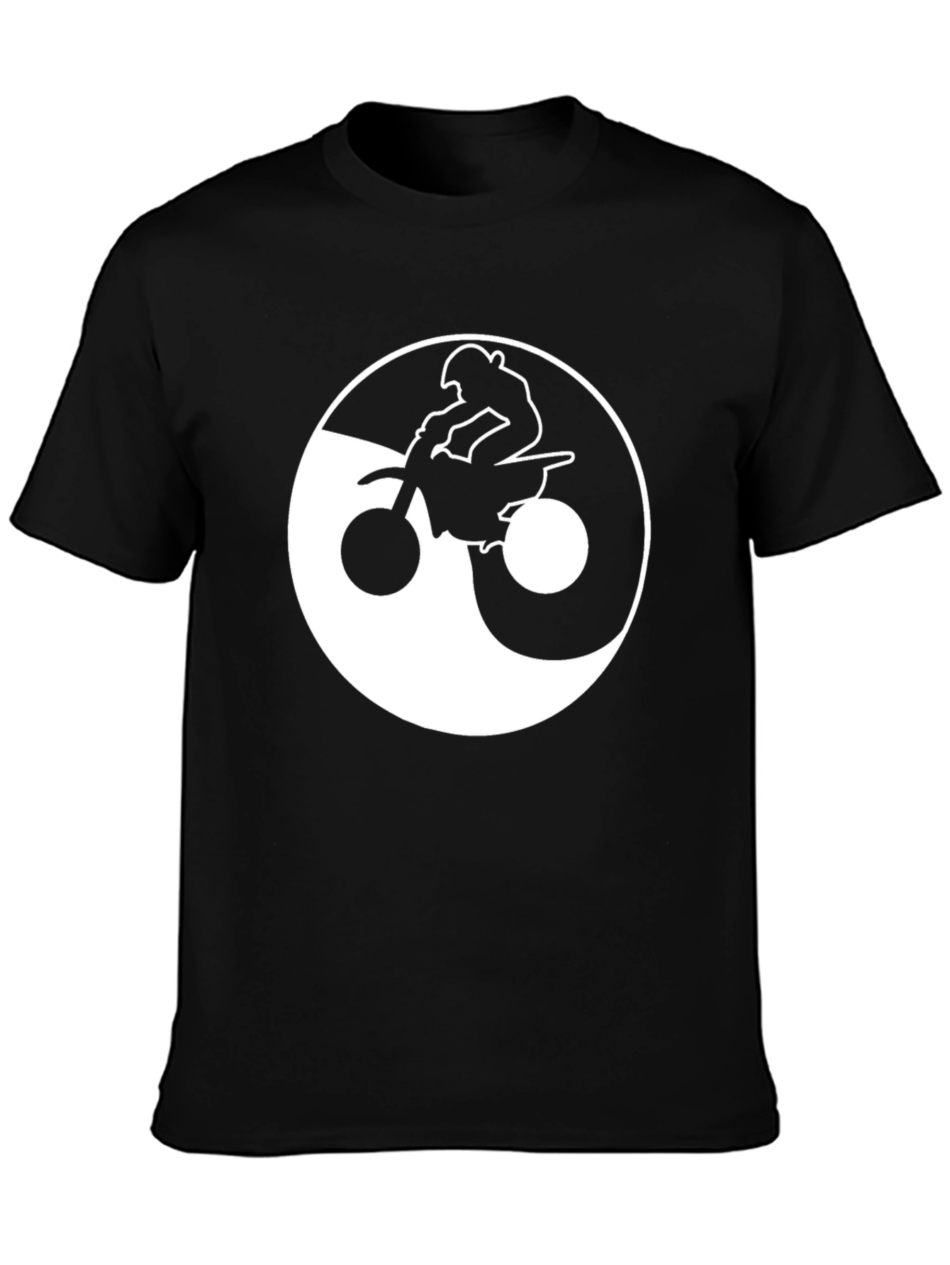 Yin Yang Dirt Bike Rider Graphic T-Shirt