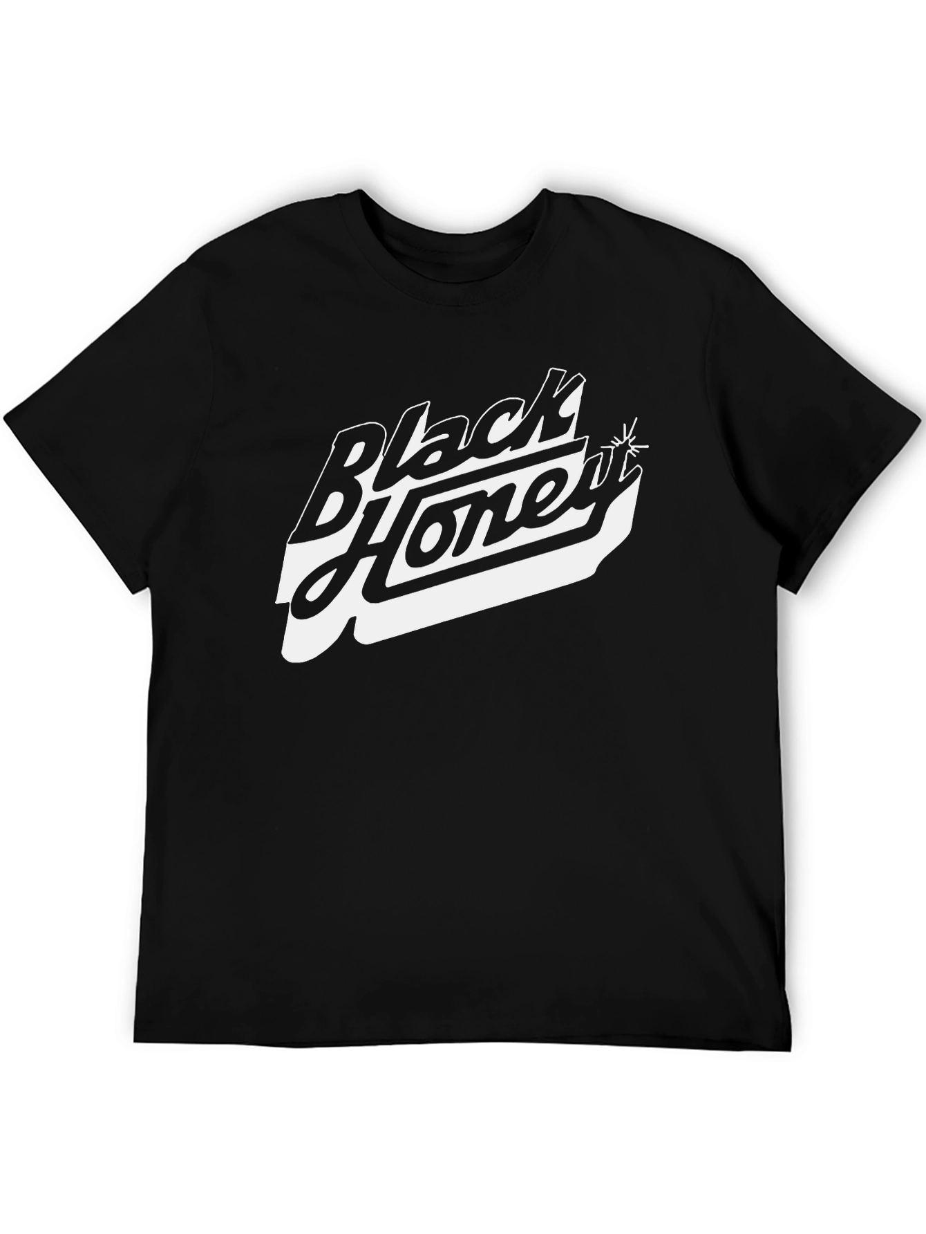 Black Honey Graphic Tee - Classic Black Cotton T-Shirt