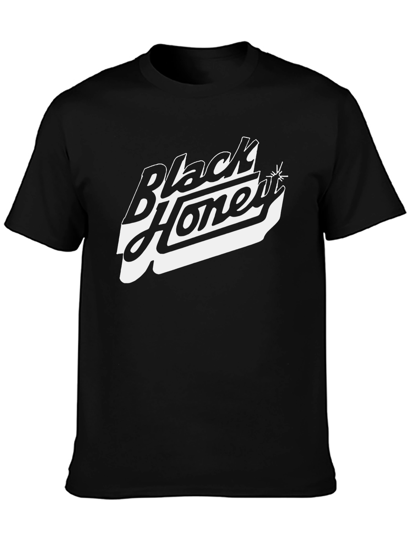 Black Honey Graphic Tee - Classic Black Cotton T-Shirt