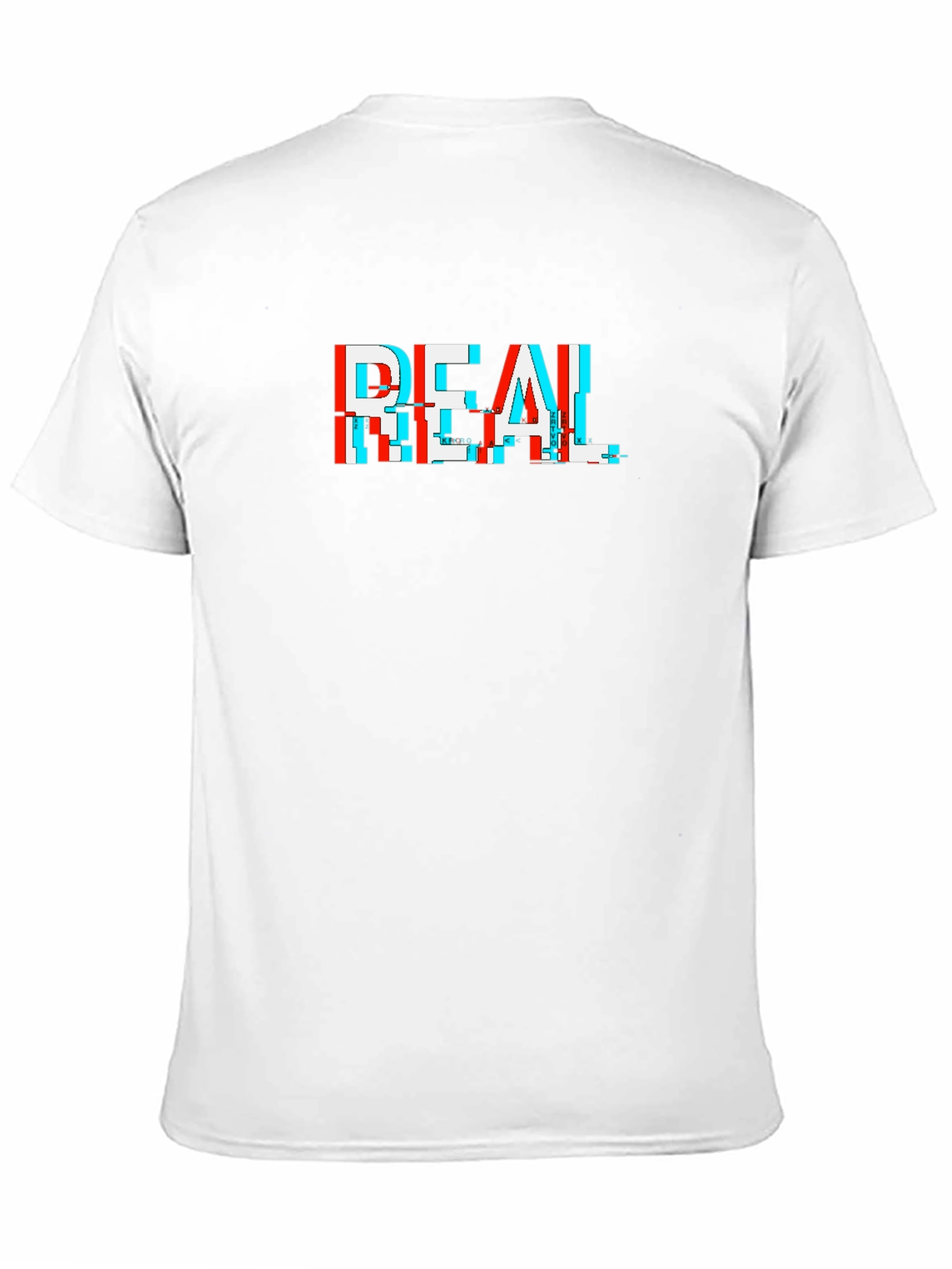 REAL Glitch Graphic Tee - Black Cotton T-Shirt