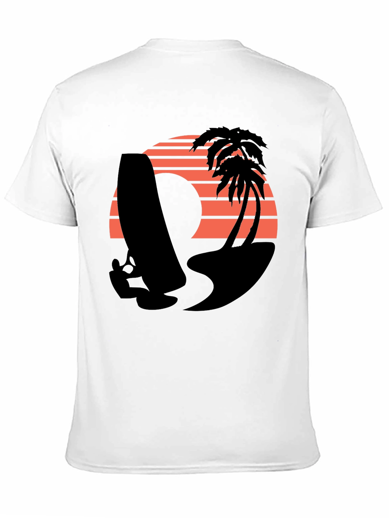 Retro Surf T-Shirt - Sunset Beach Design