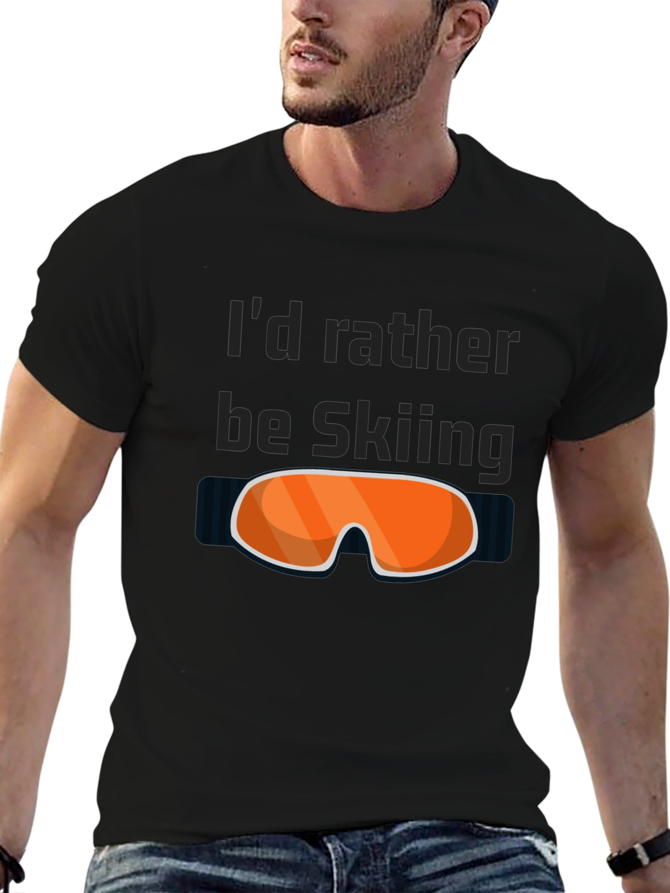 Skiing T-Shirt - Id Rather Be Skiing