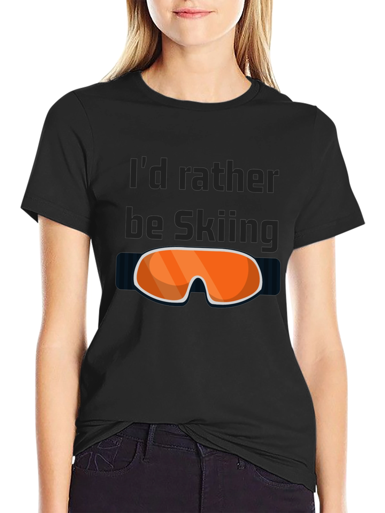 Skiing T-Shirt - Id Rather Be Skiing