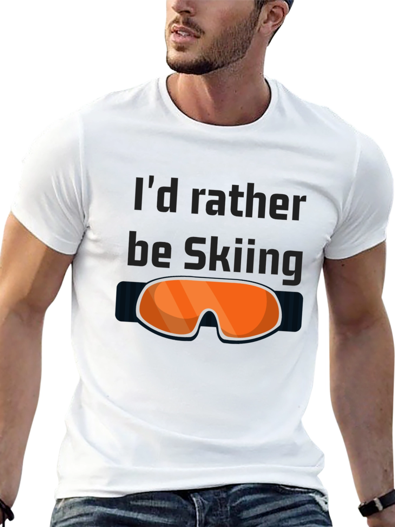 Skiing T-Shirt - Id Rather Be Skiing