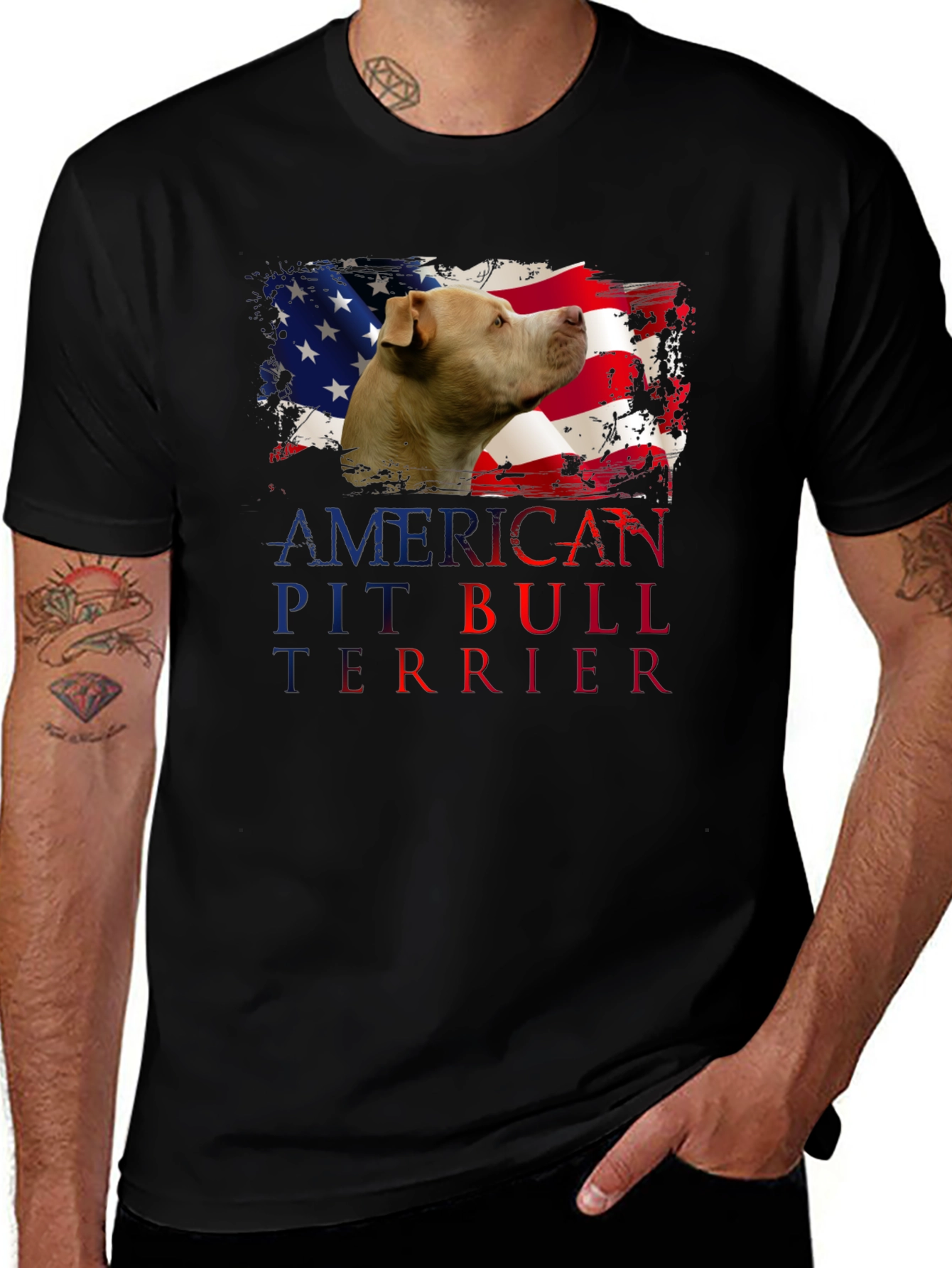 American Pit Bull Terrier Patriotic T-Shirt