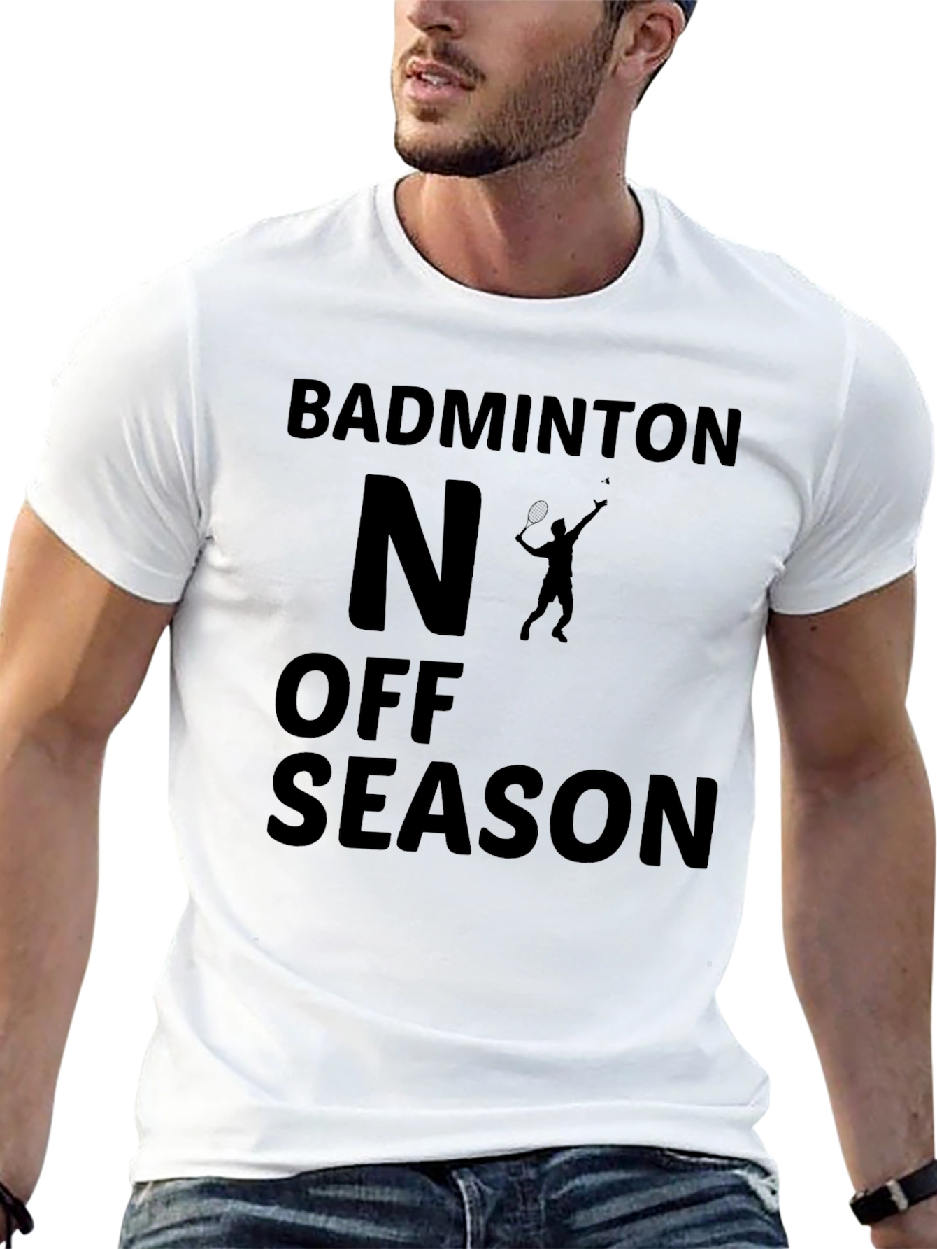 Badminton Off Season Black Graphic Tee
