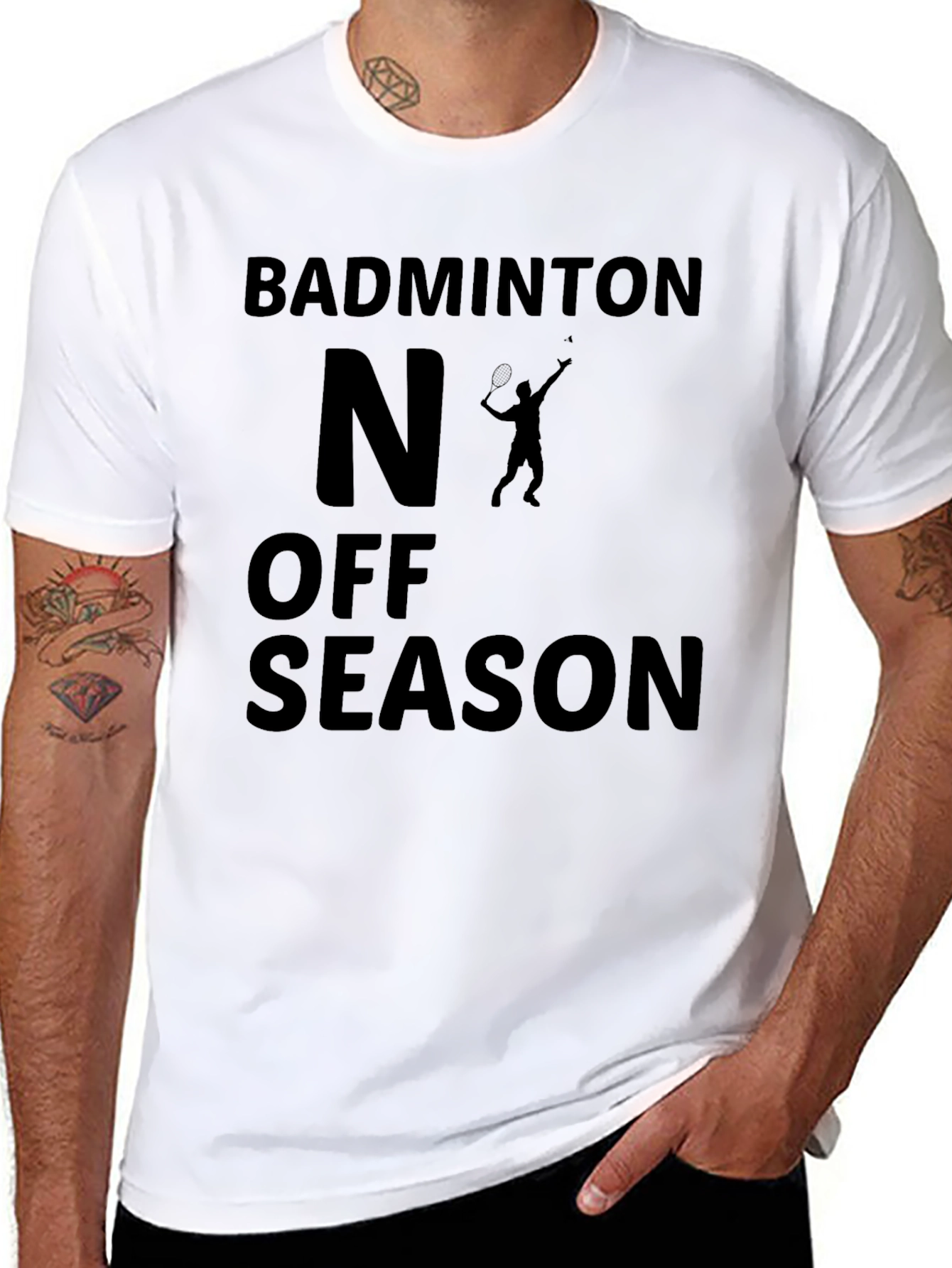 Badminton Off Season Black Graphic Tee