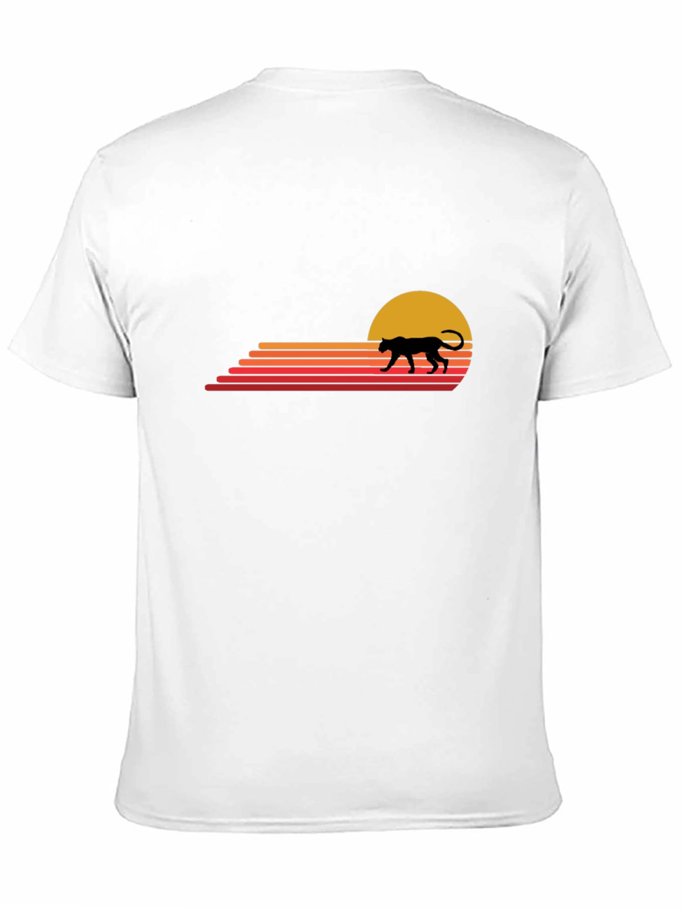 Retro Sunset Panther Graphic T-Shirt