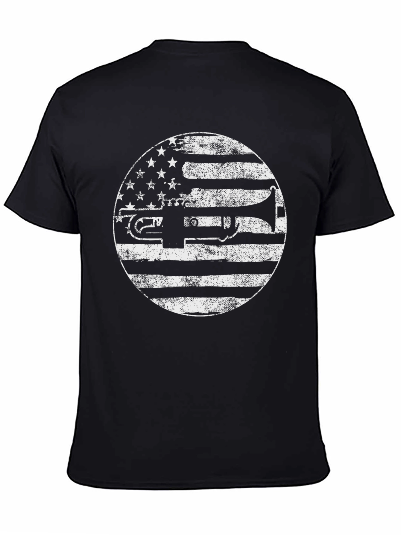 Trumpet American Flag Graphic Tee