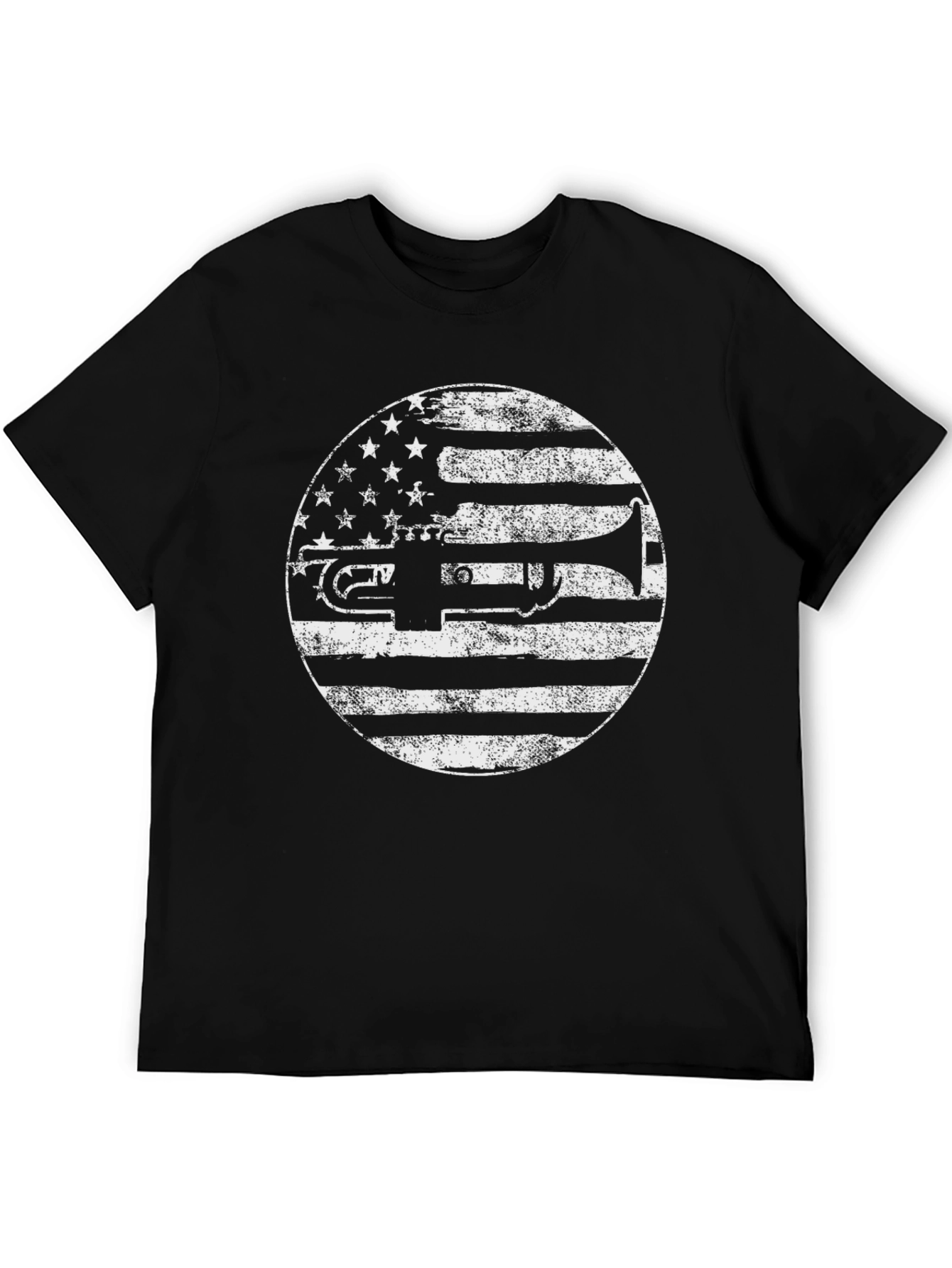 Trumpet American Flag Graphic Tee