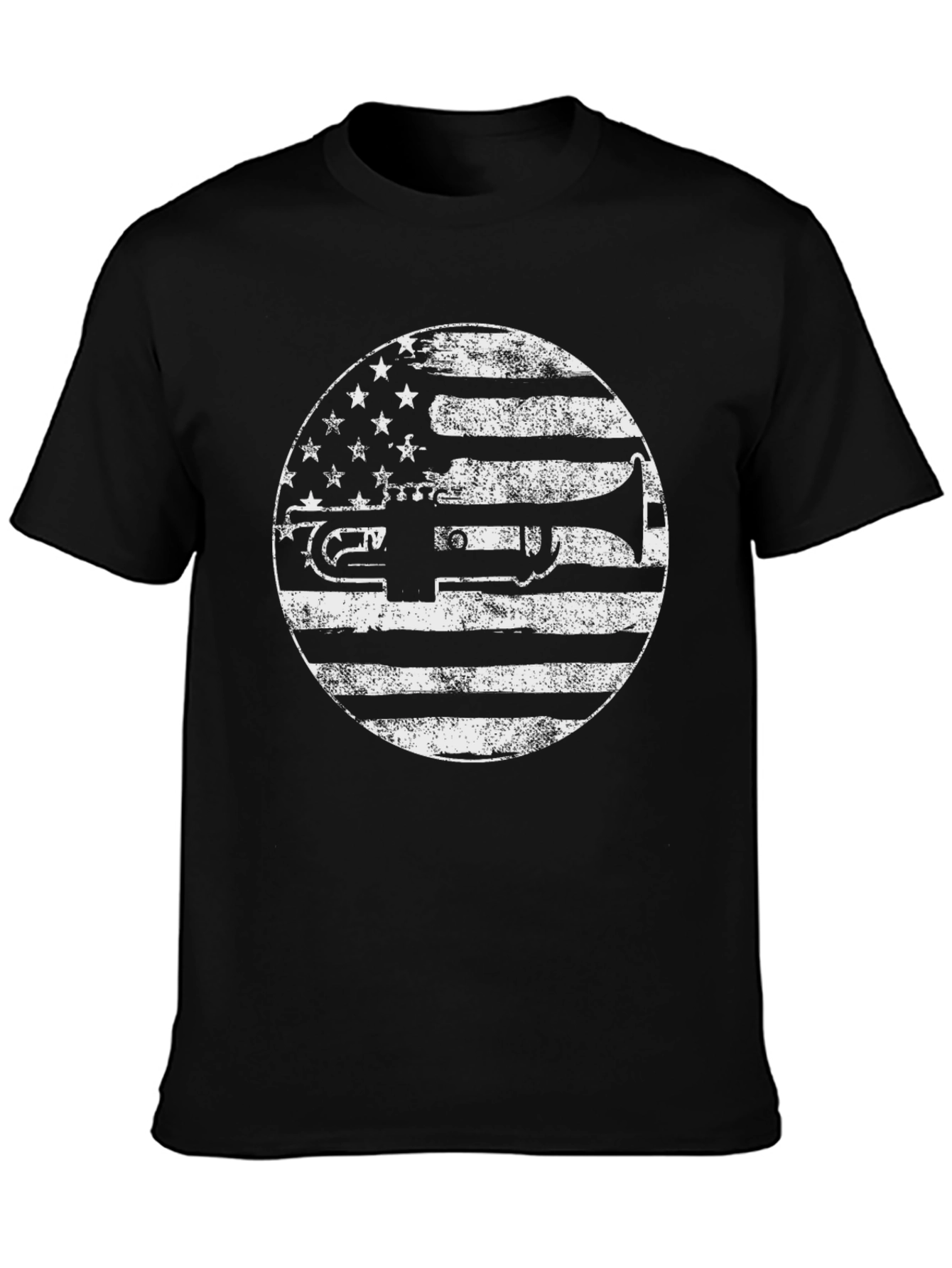 Trumpet American Flag Graphic Tee