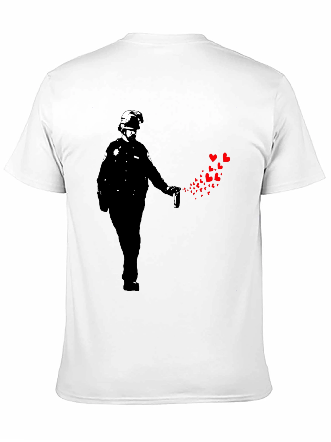 Banksy Riot Cop Heart T-Shirt