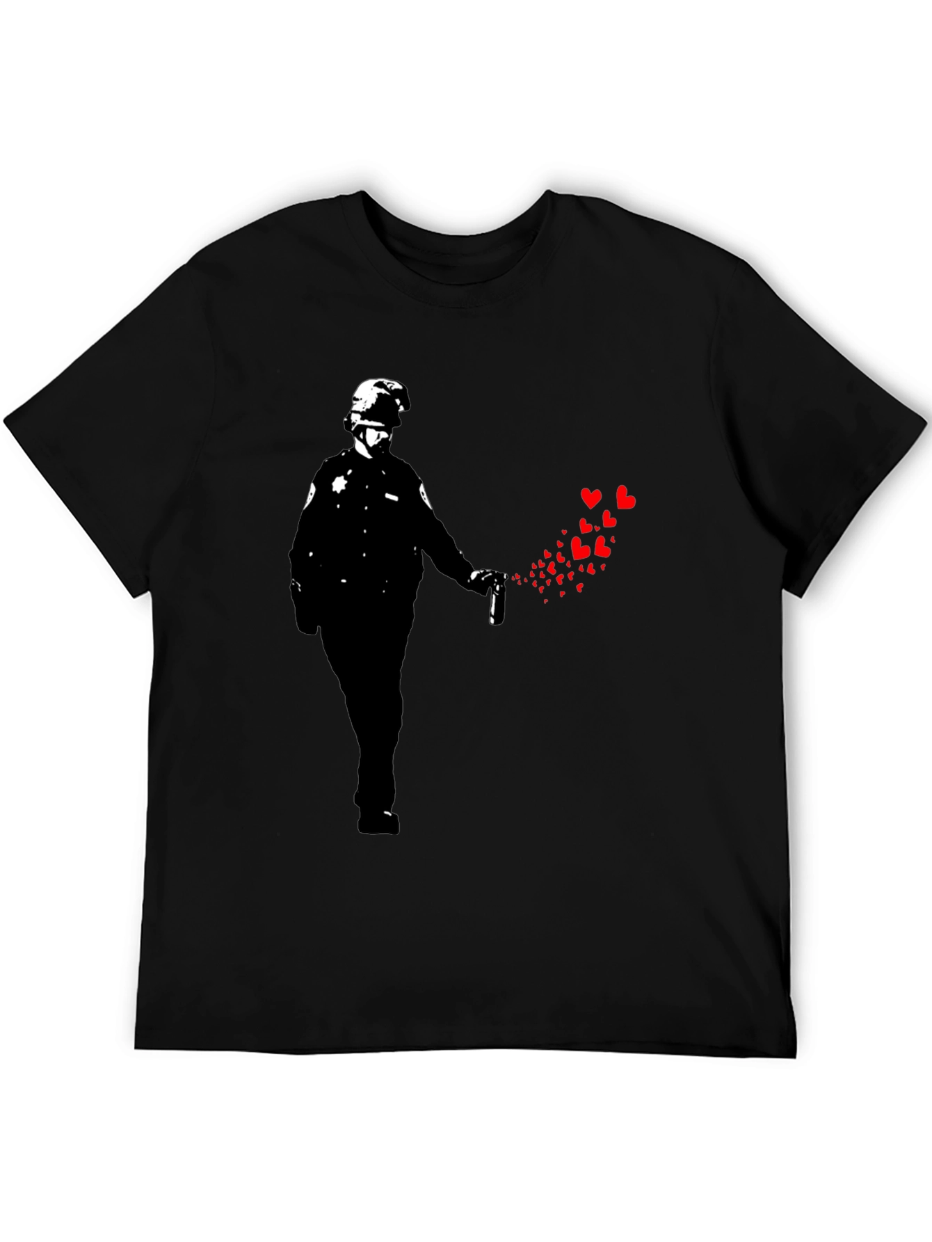 Banksy Riot Cop Heart T-Shirt