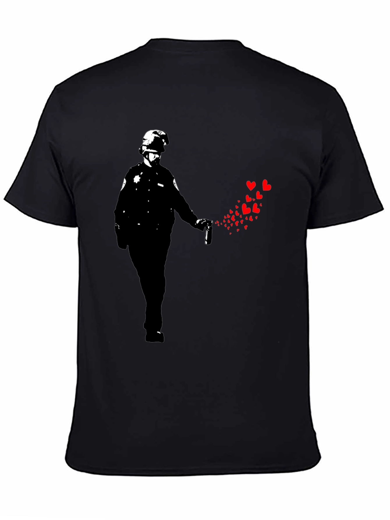 Banksy Riot Cop Heart T-Shirt