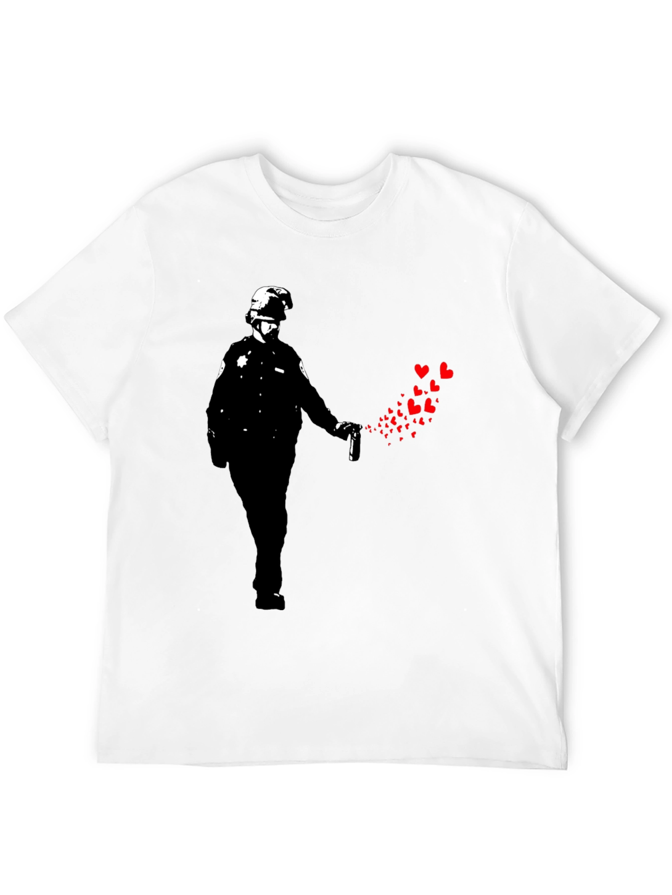 Banksy Riot Cop Heart T-Shirt