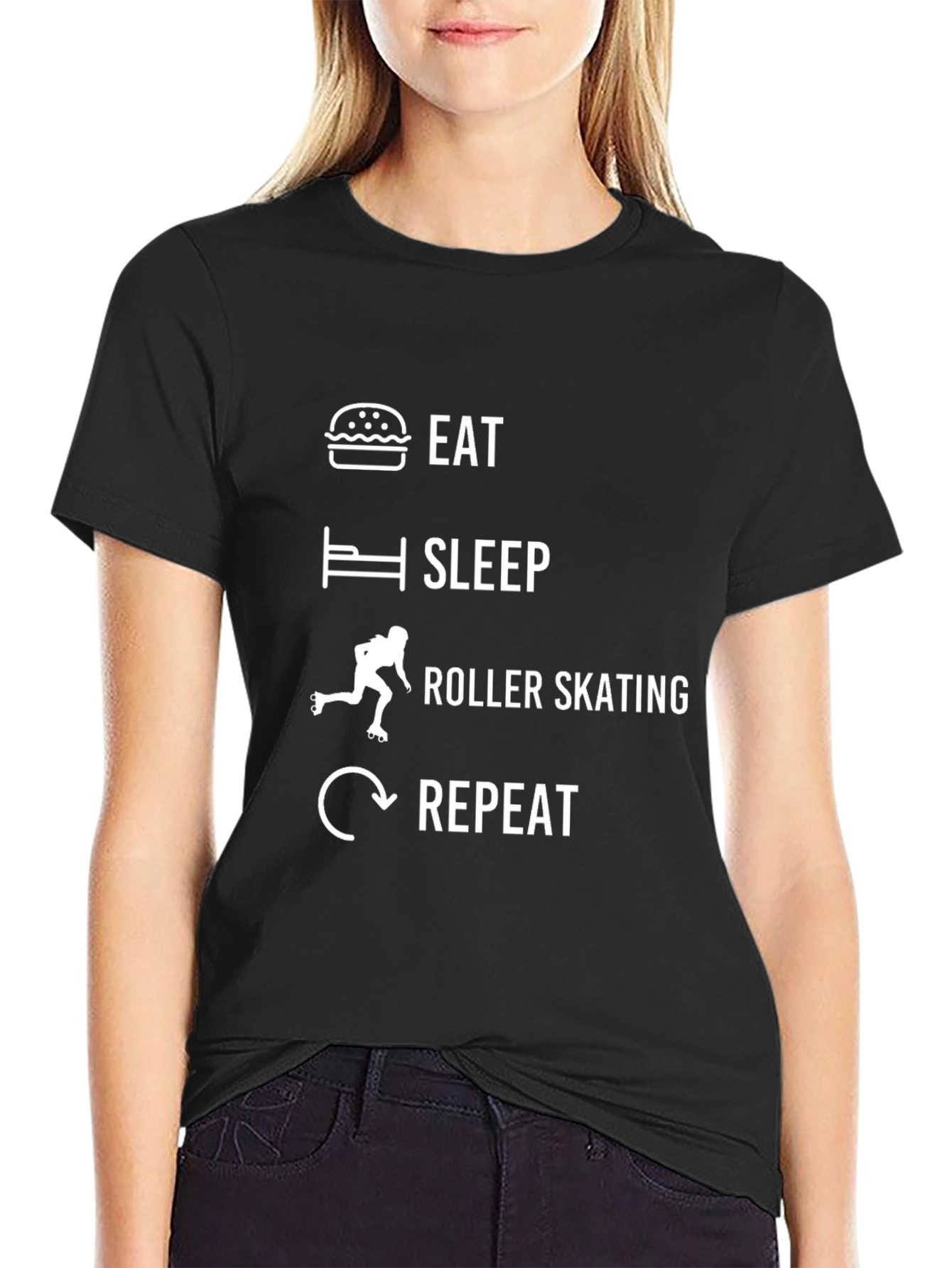 Eat Sleep Roller Skate Repeat T-Shirt