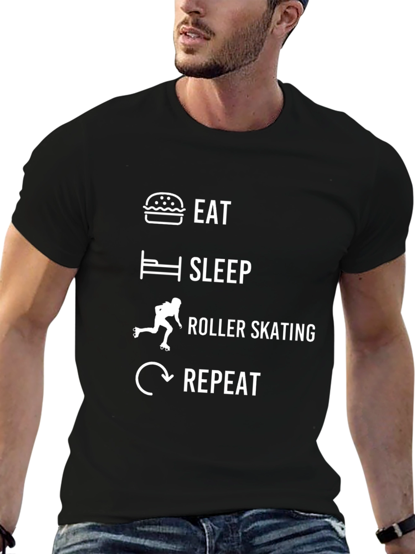 Eat Sleep Roller Skate Repeat T-Shirt