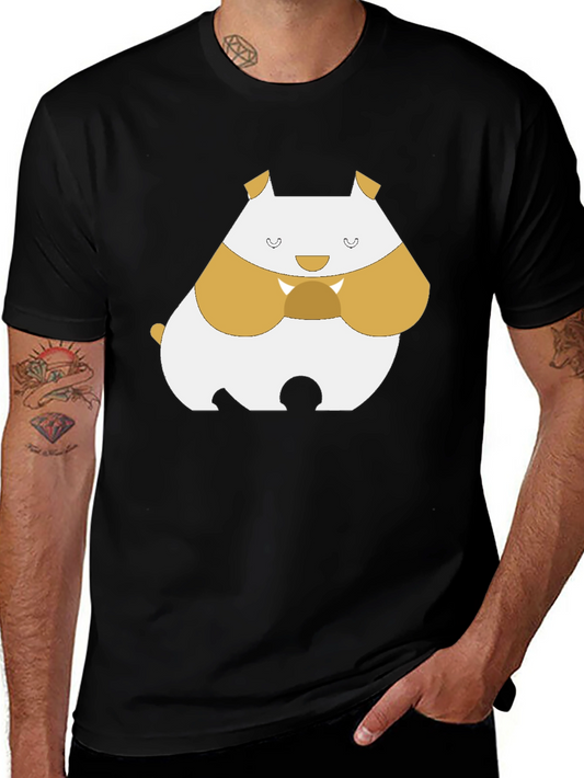 Cute Hamster Graphic Tee - Black