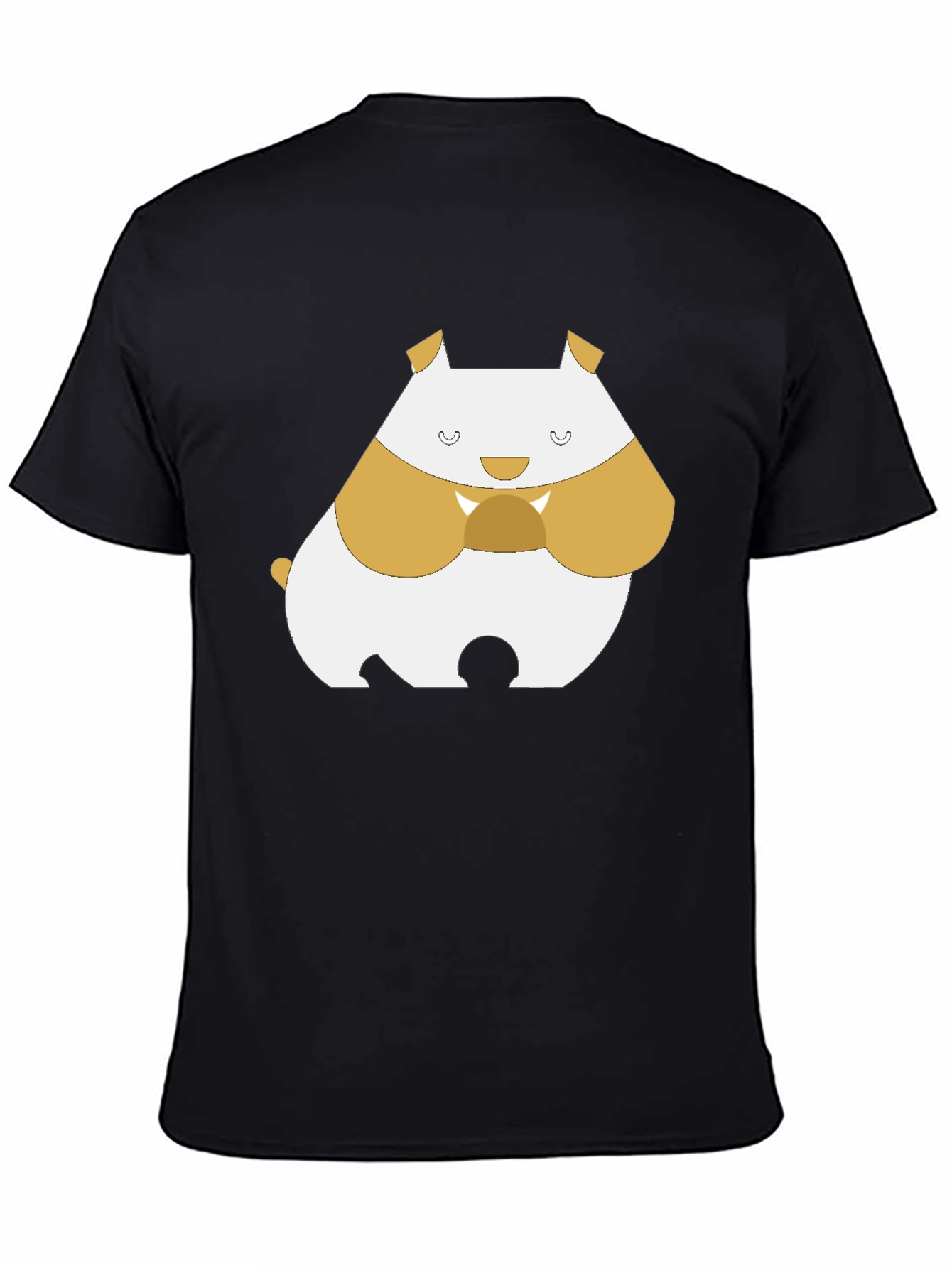 Cute Hamster Graphic Tee - Black