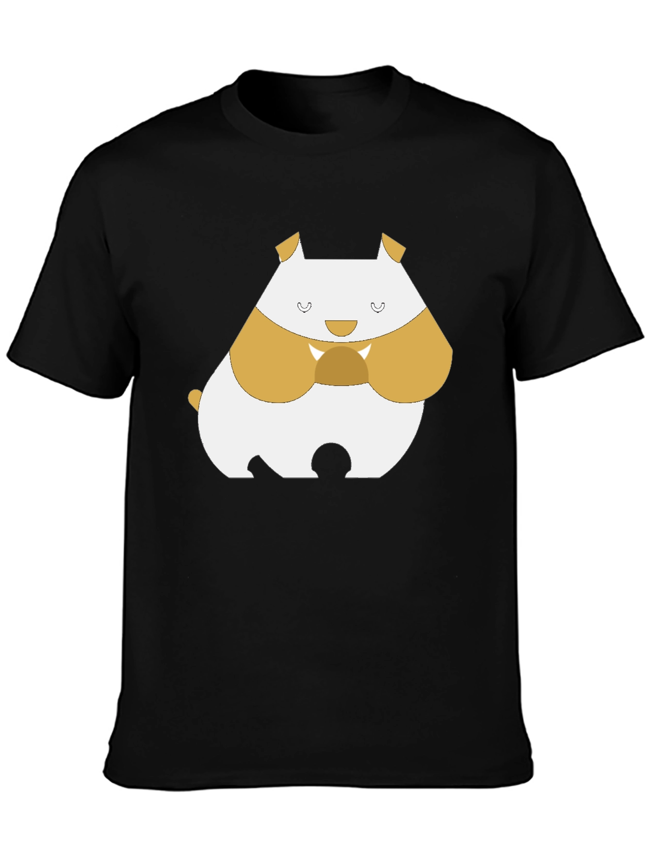 Cute Hamster Graphic Tee - Black