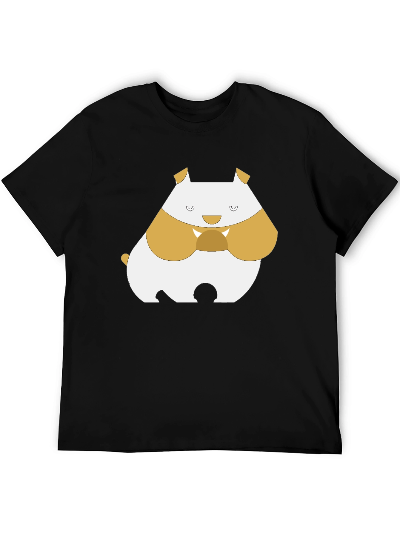 Cute Hamster Graphic Tee - Black