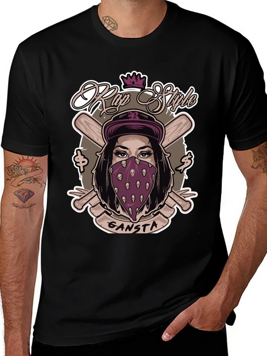 Rap Style Gangsta T-Shirt - Unique Graphic Tee