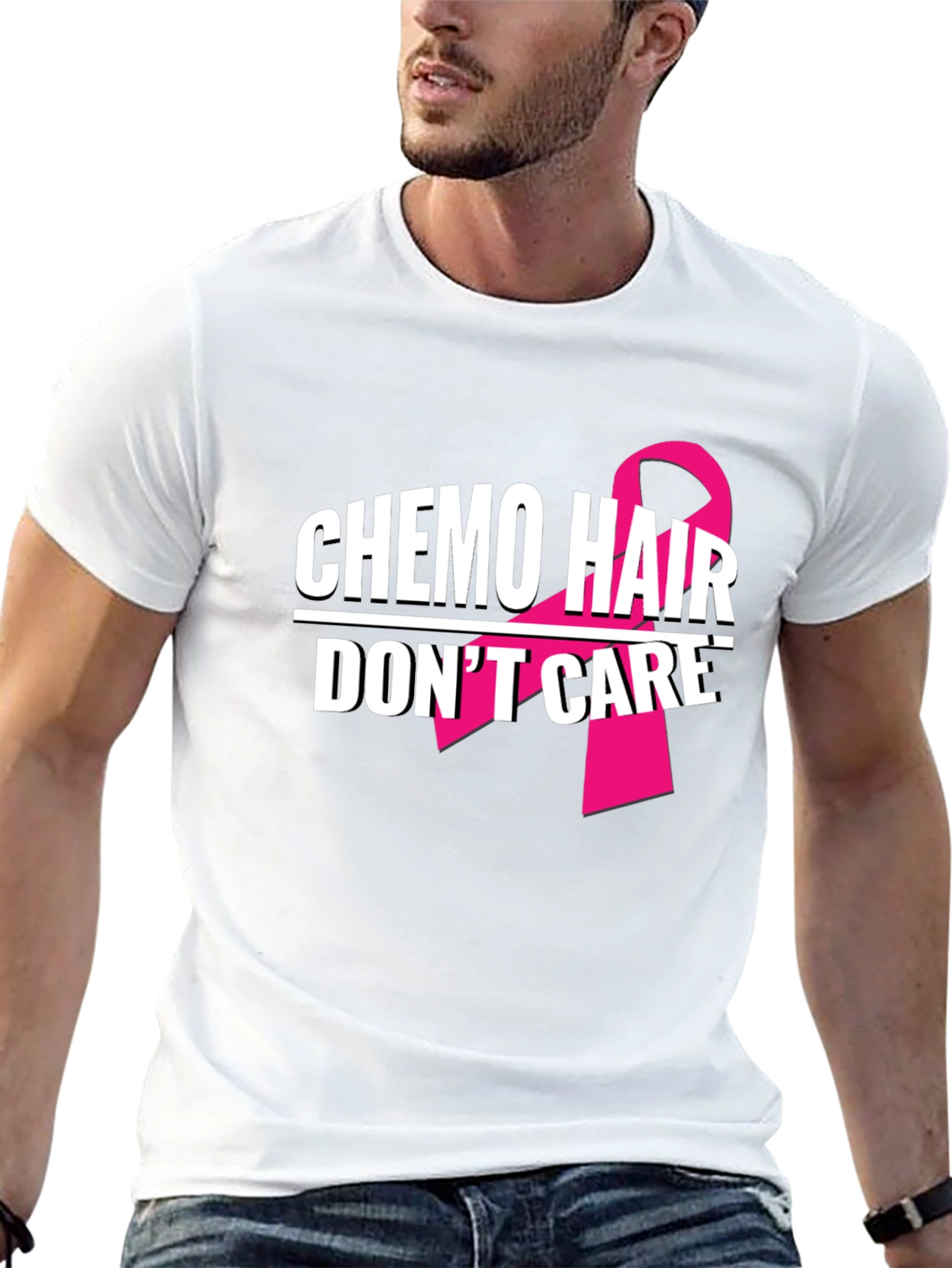 Chemo Hair Dont Care T-Shirt Breast Cancer Awareness