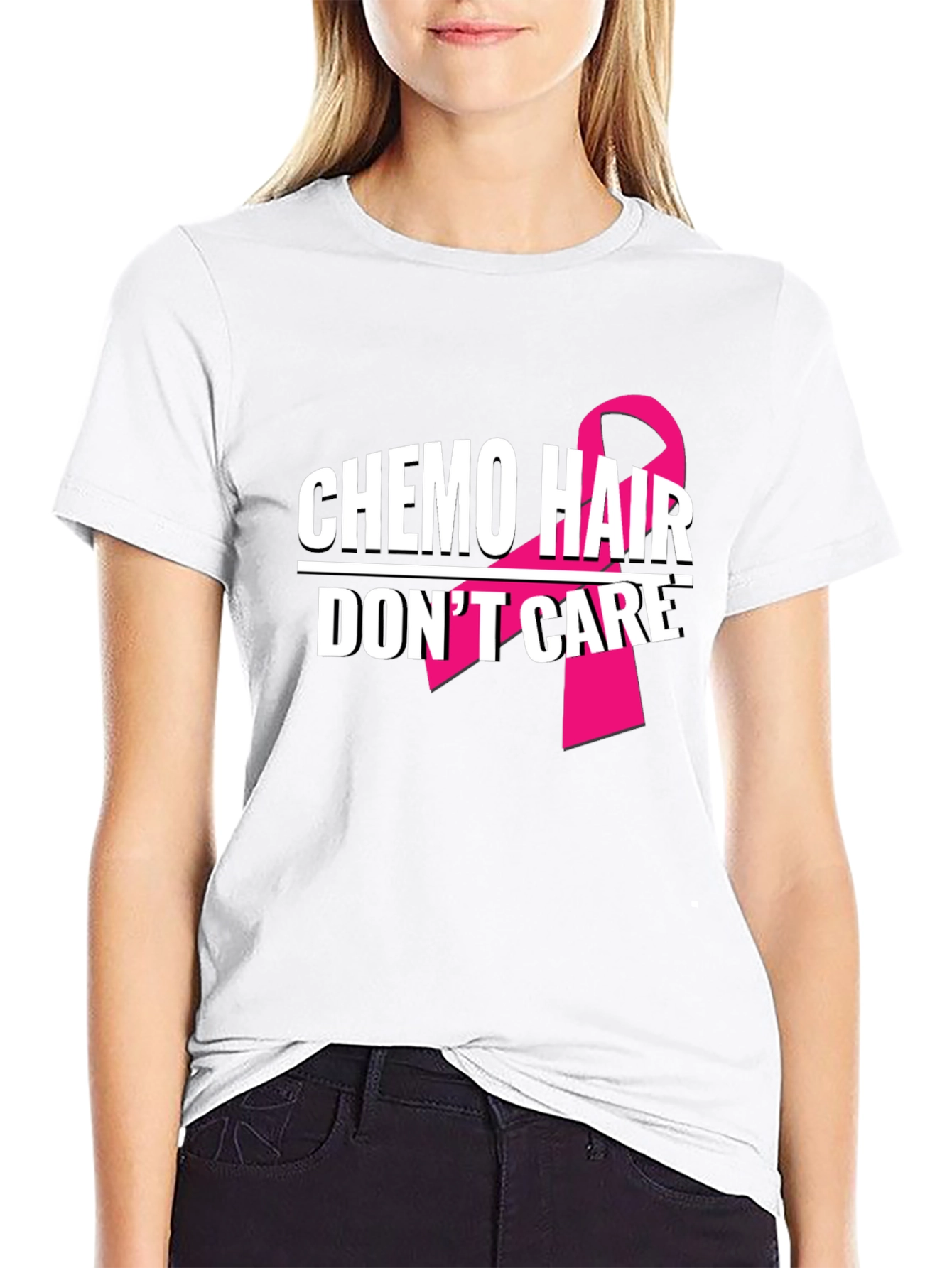 Chemo Hair Dont Care T-Shirt Breast Cancer Awareness