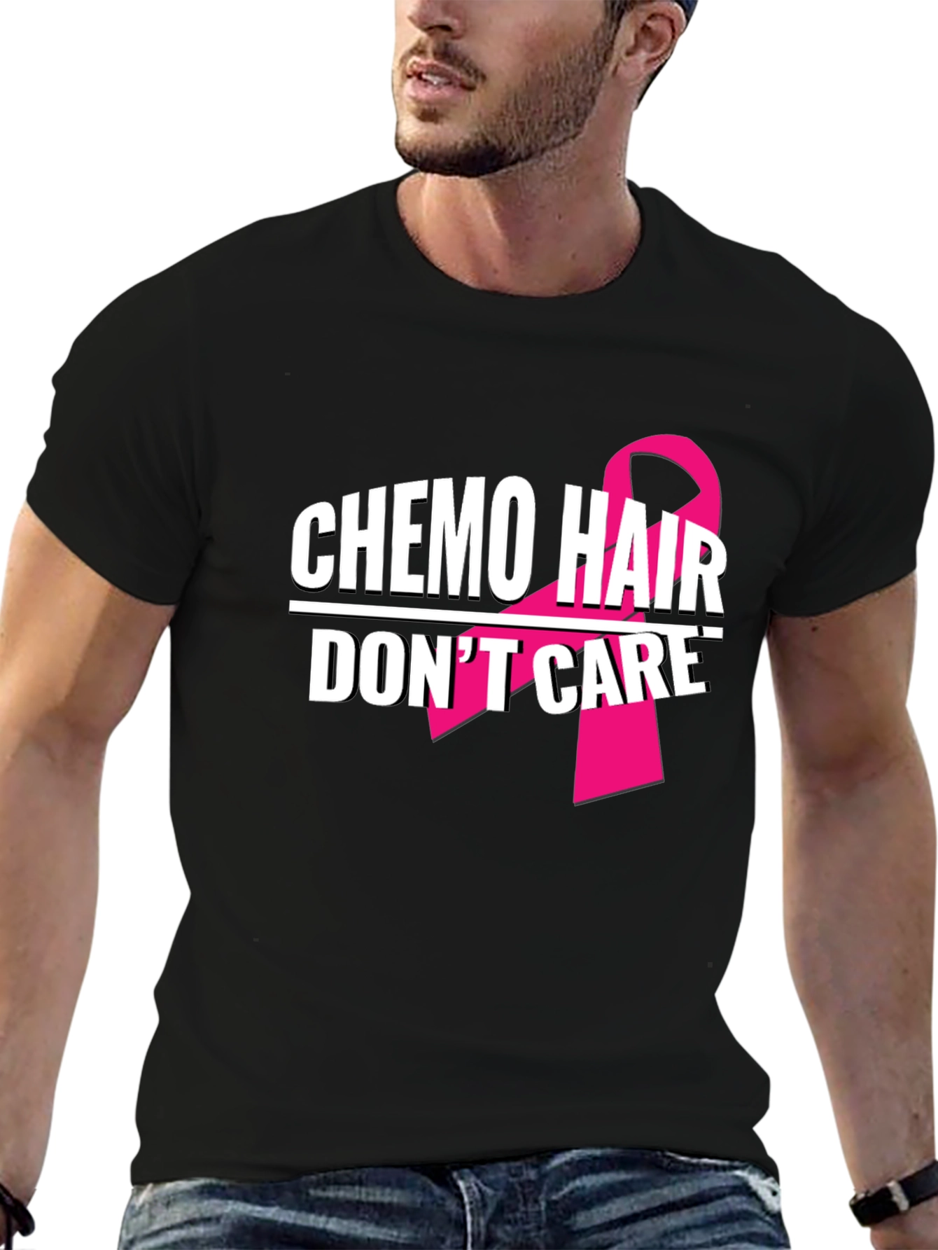 Chemo Hair Dont Care T-Shirt Breast Cancer Awareness