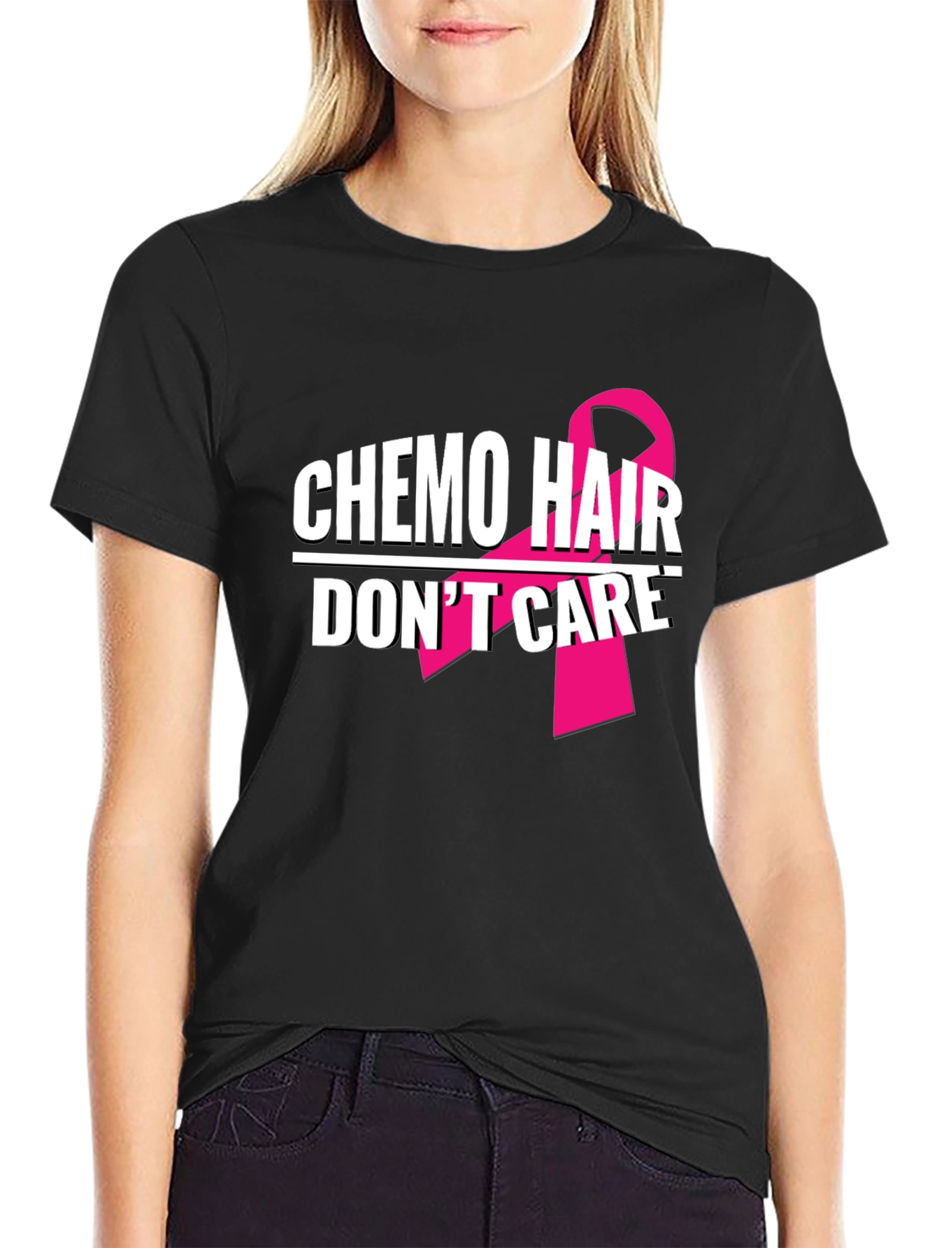 Chemo Hair Dont Care T-Shirt Breast Cancer Awareness