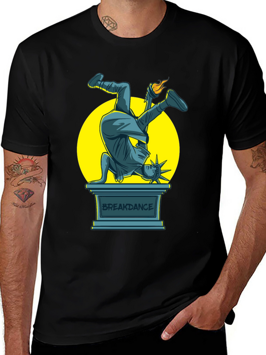 Breakdance Liberty Graphic Tee - Cool & Stylish Black T-Shirt